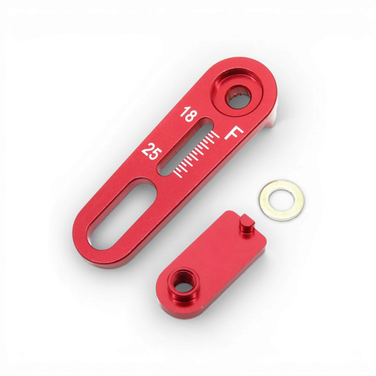 Palonnier réglable de 18 à 25 mm, 23T, pour radio Sanwa, marque Wrap-UP Next, en métal noir avec vis de fixation