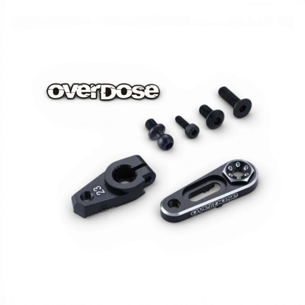 Palonnier servo réglable Type-2 Overdose pour pièces détachées, compatible avec modèles de drift et RC, en métal robuste.