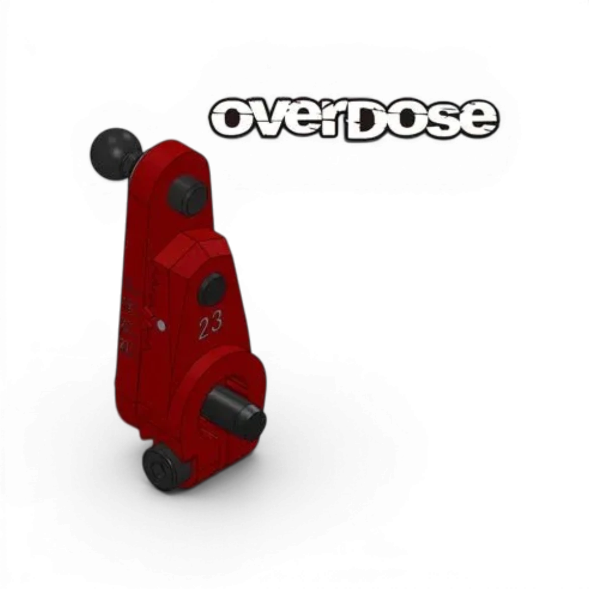 Palonnier servo réglable Type-2 Overdose pour pièces détachées, en métal, avec visserie, pour modélisme RC et drift.