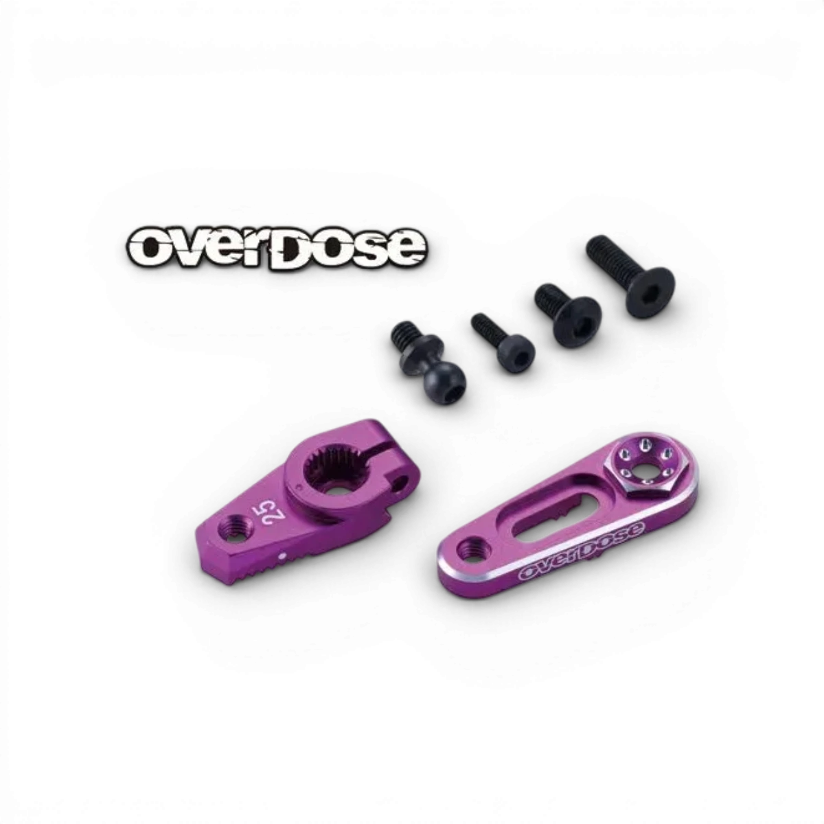 Palonnier servo réglable Type-2 Overdose pour pièces détachées, compatible avec modèles de drift et voitures RC.