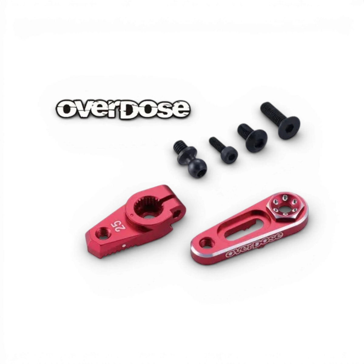 Palonnier servo réglable Type-2 en pièces détachées Overdose, pour modèles de radiocommande et drones, finition précise.