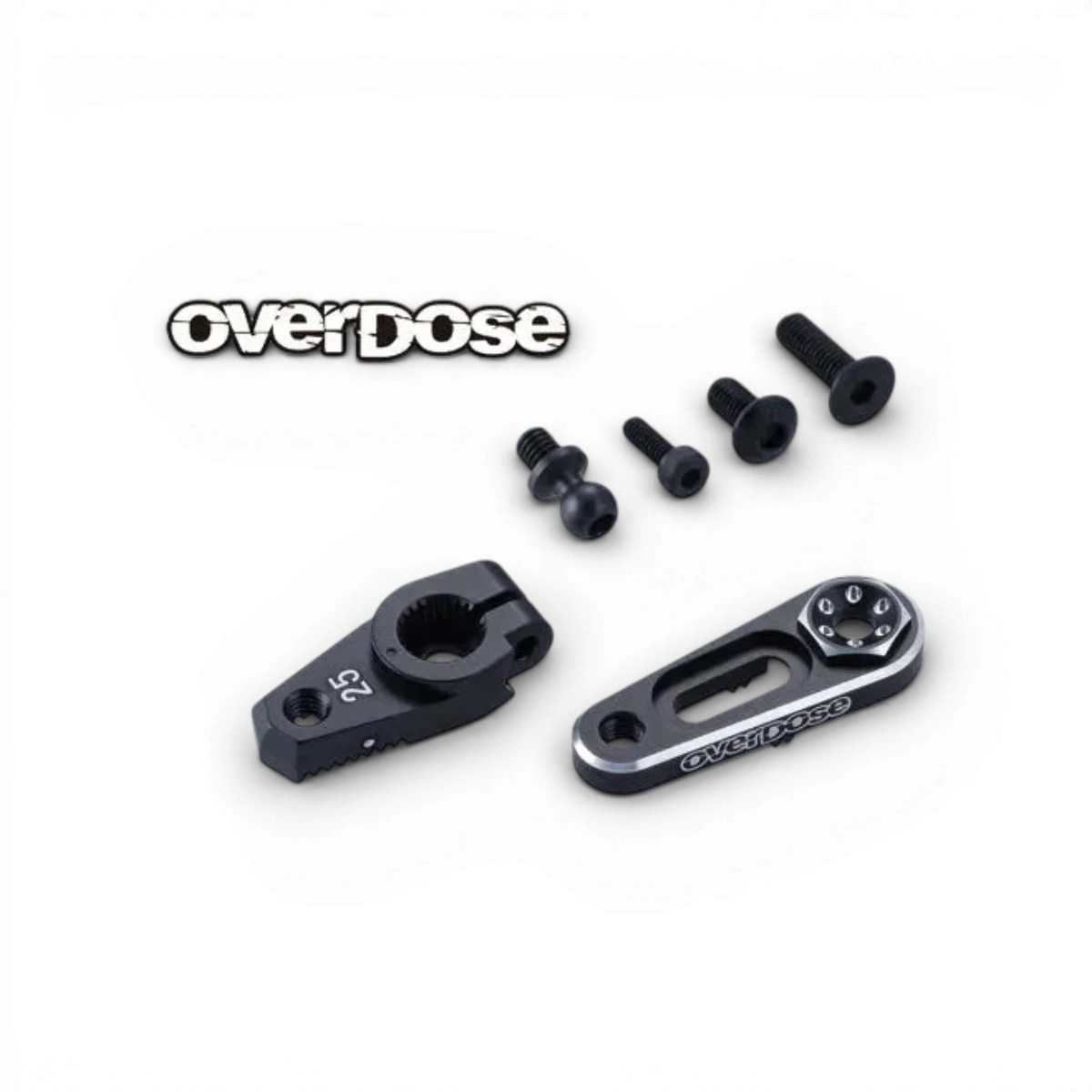 Palonnier servo réglable Type-2 Overdose pour pièces détachées, en métal, avec vis de fixation pour modèles RC.