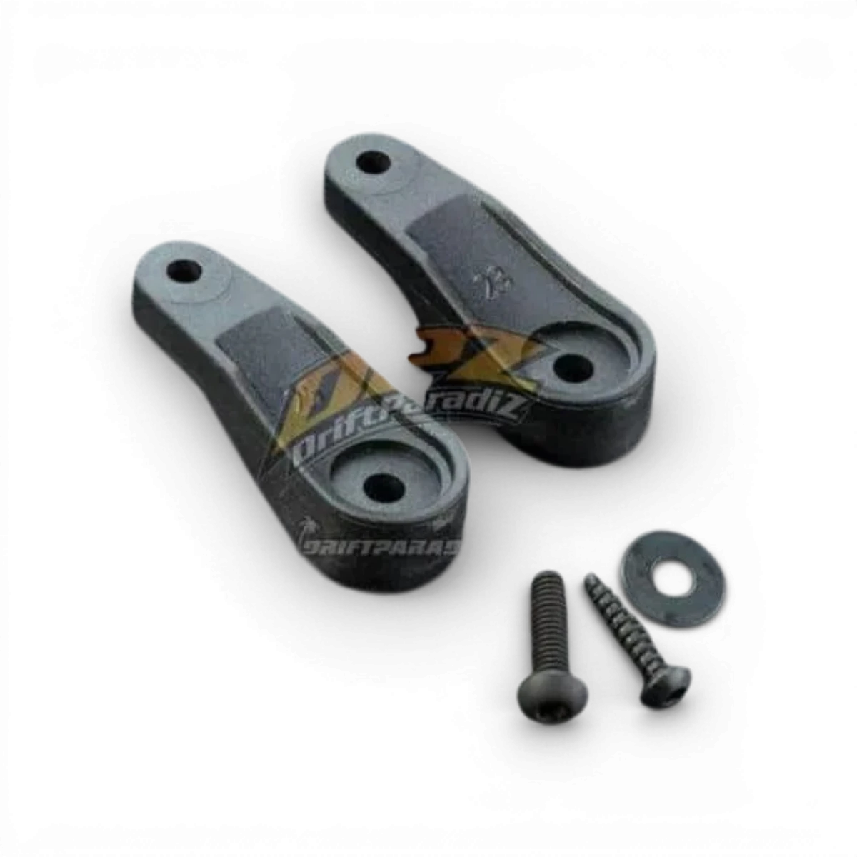 Palonniers servos longs 23T/25T de Max Speed Technology, pièces détachées pour modèle RC, visibles en gros plan.