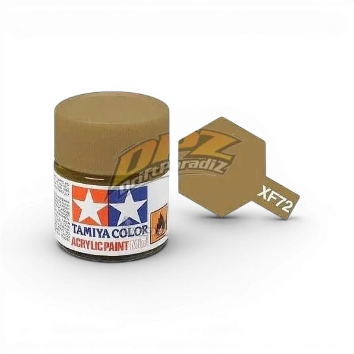 Peinture Tamiya Brun JGSDF Mat XF72 pour modèles et maquettes, finition mate et couleur brun foncé.