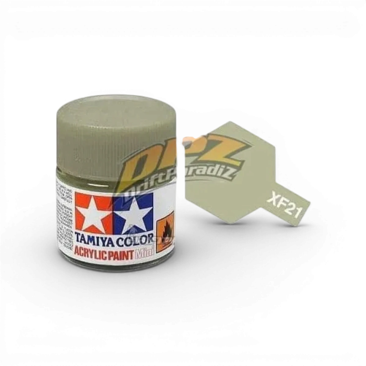 Peinture Ciel Mat XF21 de Tamiya, pot de peinture acrylique pour modélisme avec finition mate, vue de face.