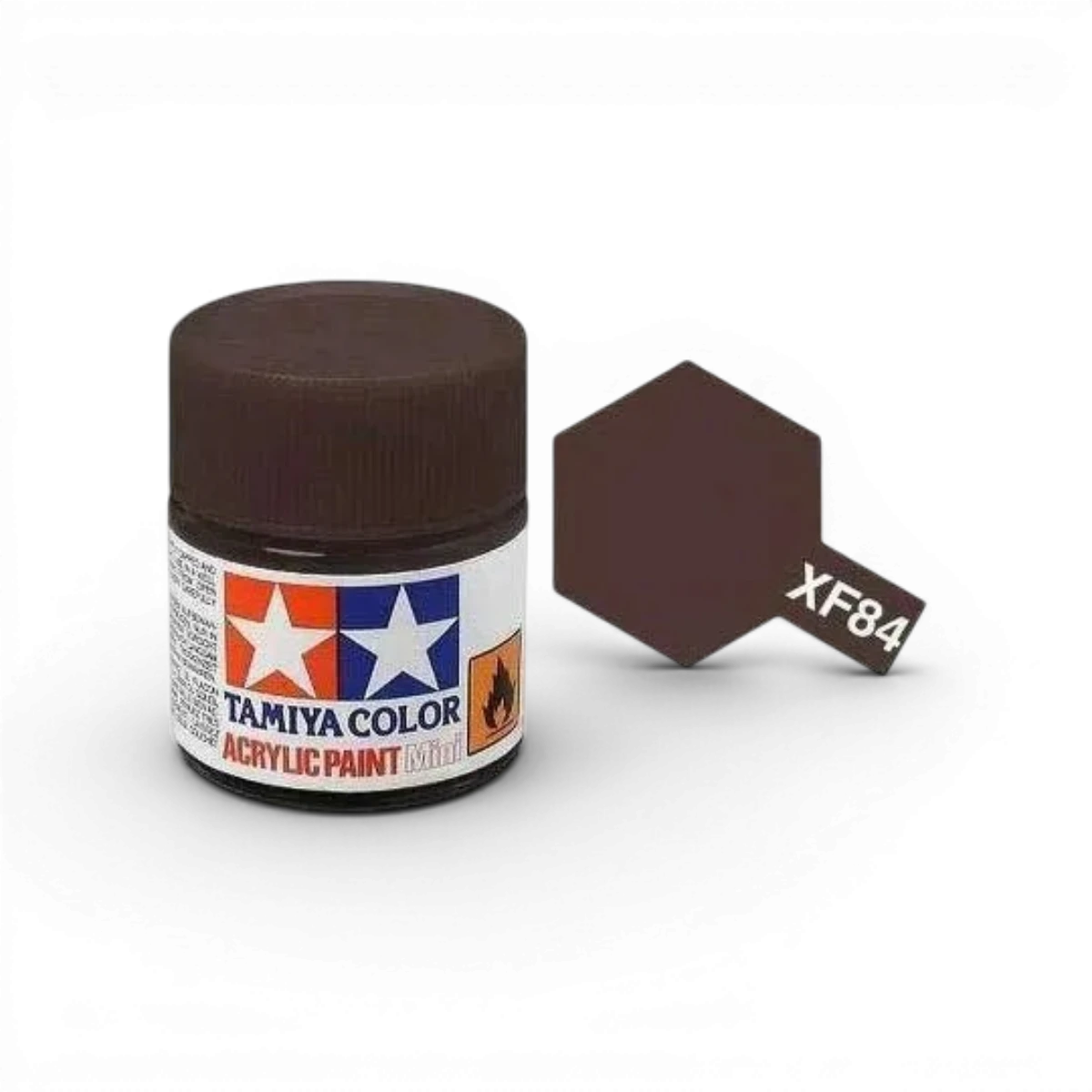 Peinture Dark Iron XF84 de Tamiya, peinture pour modèles réduits, contenant une finition métallique sombre et brillante.