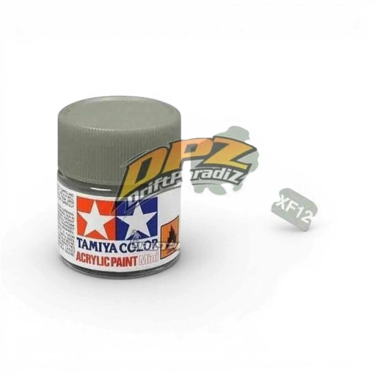 Peinture Tamiya Gris Marine Japonaise XF12, pot de peinture pour modélisme, texture lisse et finition précise.