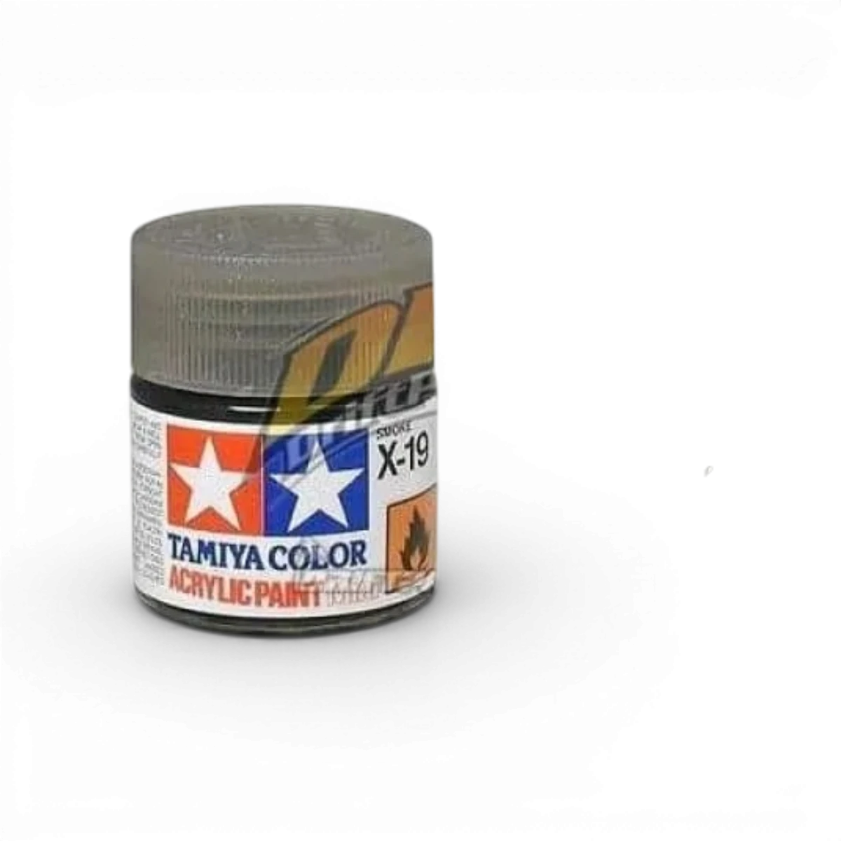 Peinture Smoke X19 de Tamiya pour modèles, tube de peinture en peinture détaillée avec fini semi-transparent.