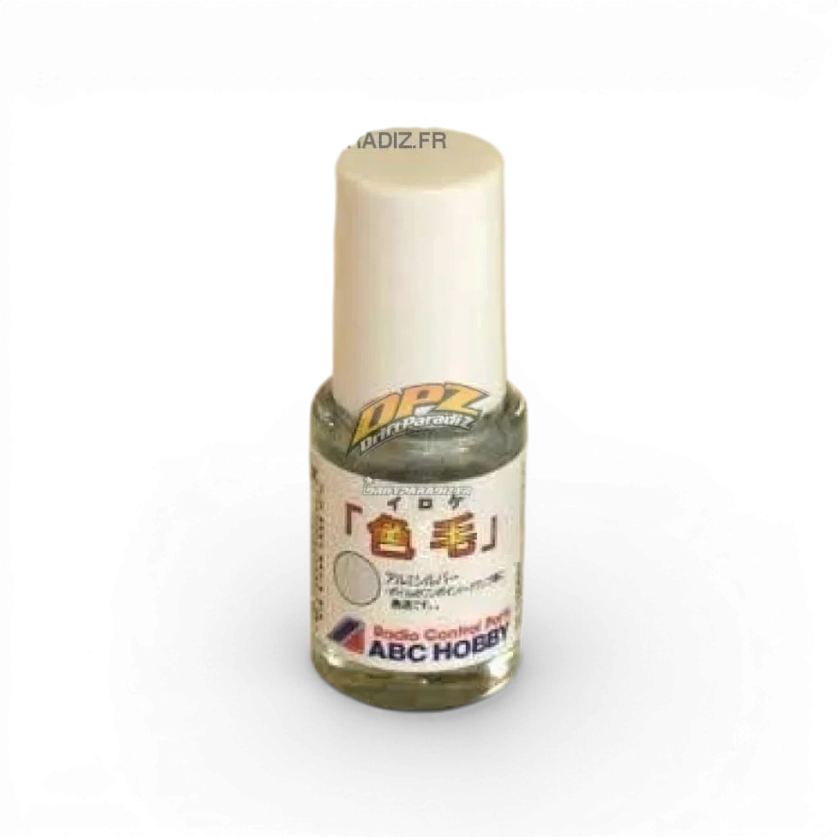 Peinture translucide gris ABC Hobby, tube de peinture pour modélisme avec finition transparente et brillante.