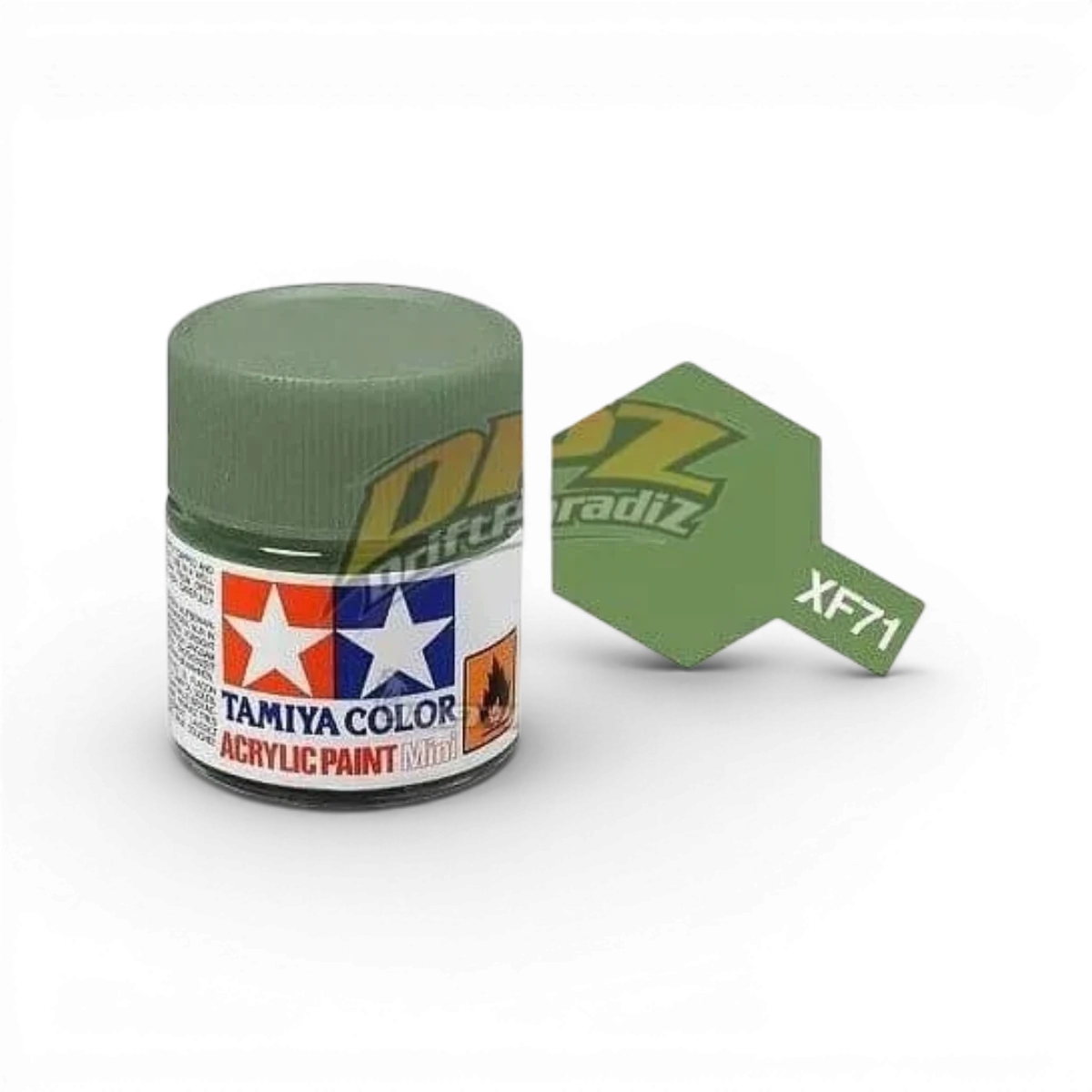 Peinture Tamiya Vert Cockpit Marine Japonaise Mat XF71 pour maquettes et modélisme, finition mate, flacon de peinture.