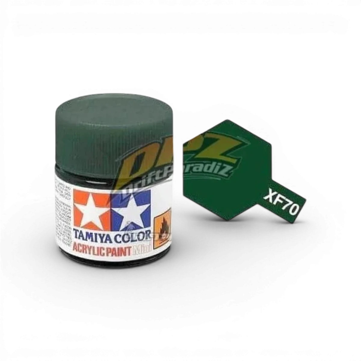 Peinture Tamiya Vert Foncé Marine Japonaise Mat XF70 pour modèles et maquettes, finition mate, contenance visible.