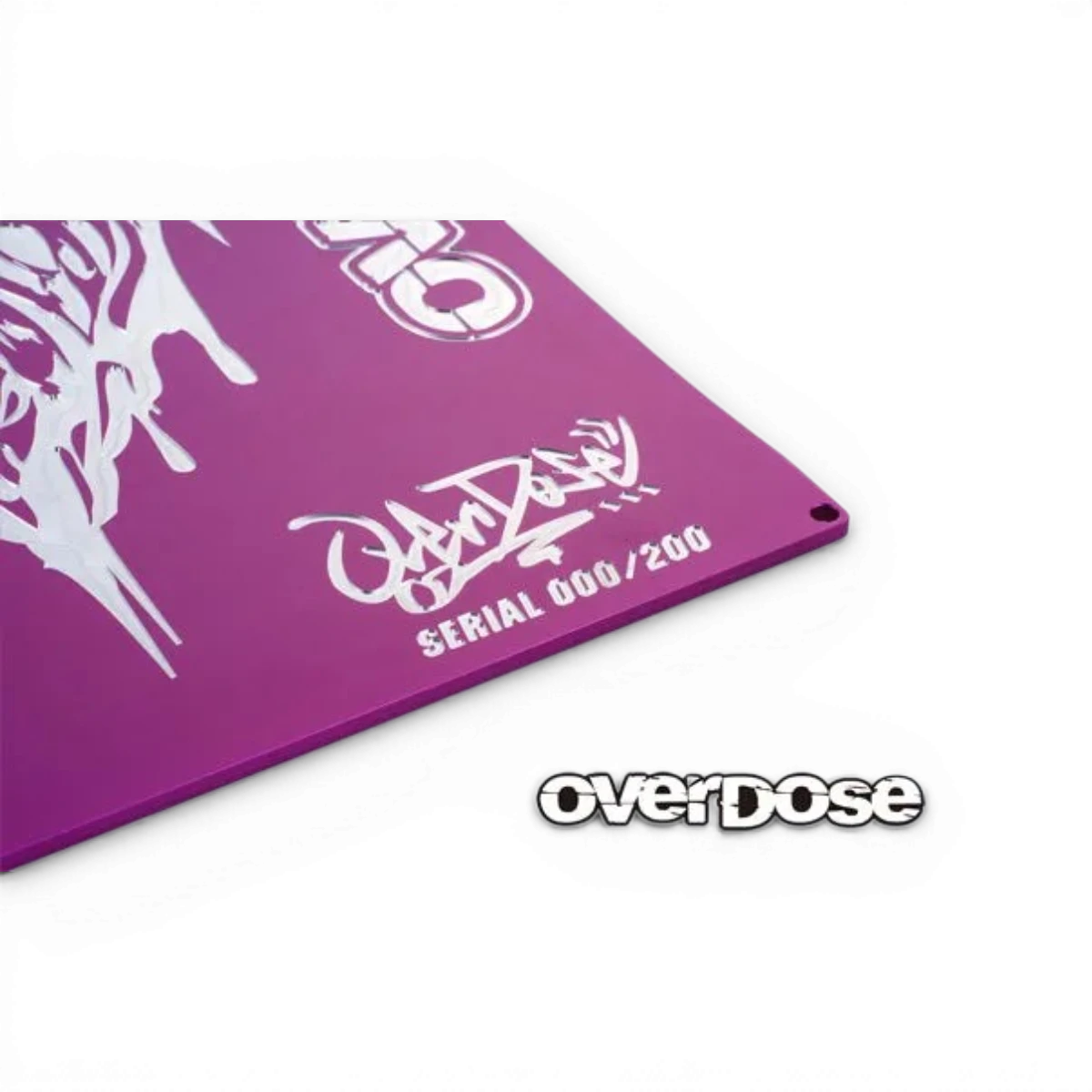 Planche de réglage Overdose Ver.2 Weld Skull, usinée, pour personnalisation de motos, en métal robuste et design unique.