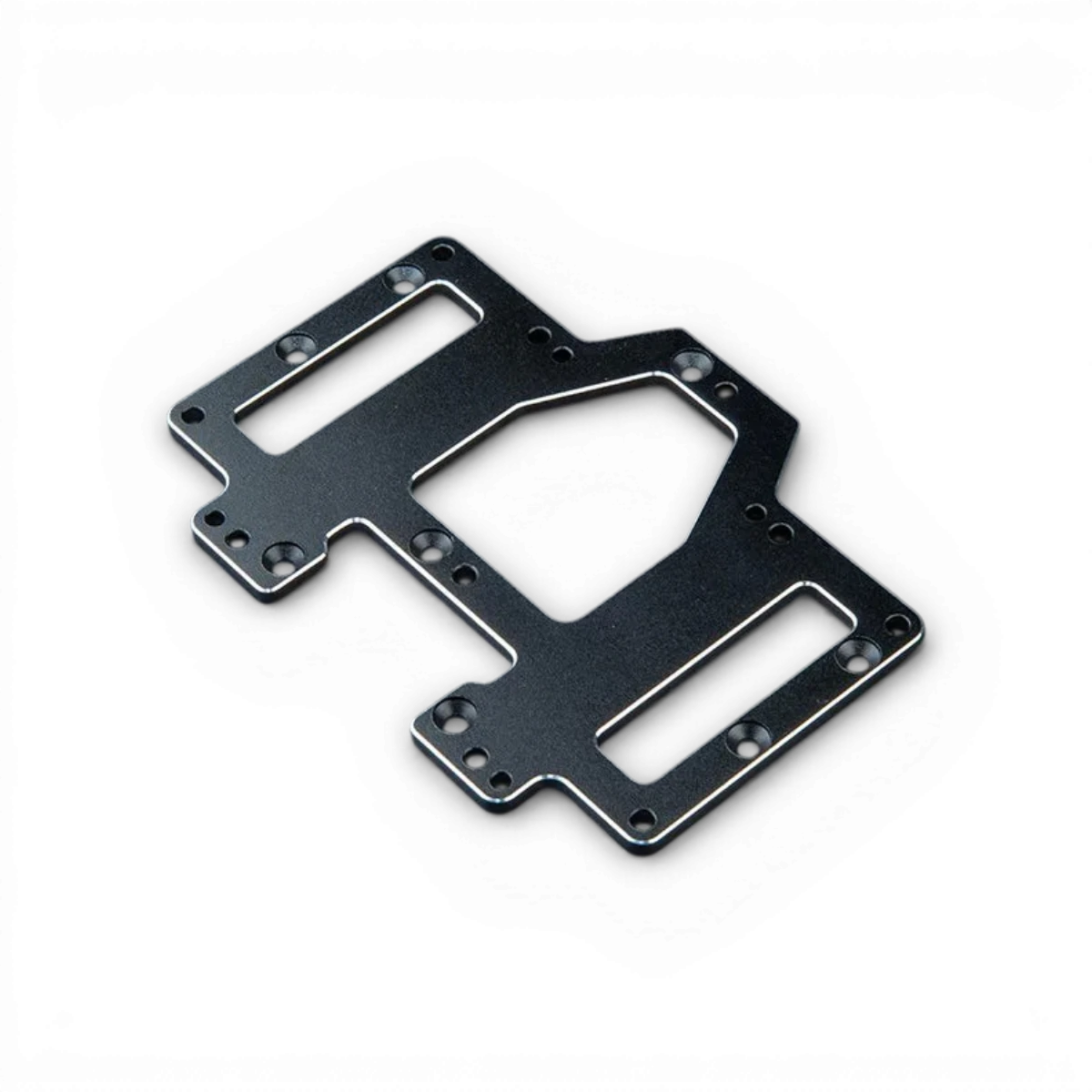 Plaque en aluminium pour batterie et servo pour drone FRX, pièce détachée Max Speed Technology, noir, avec fixation.