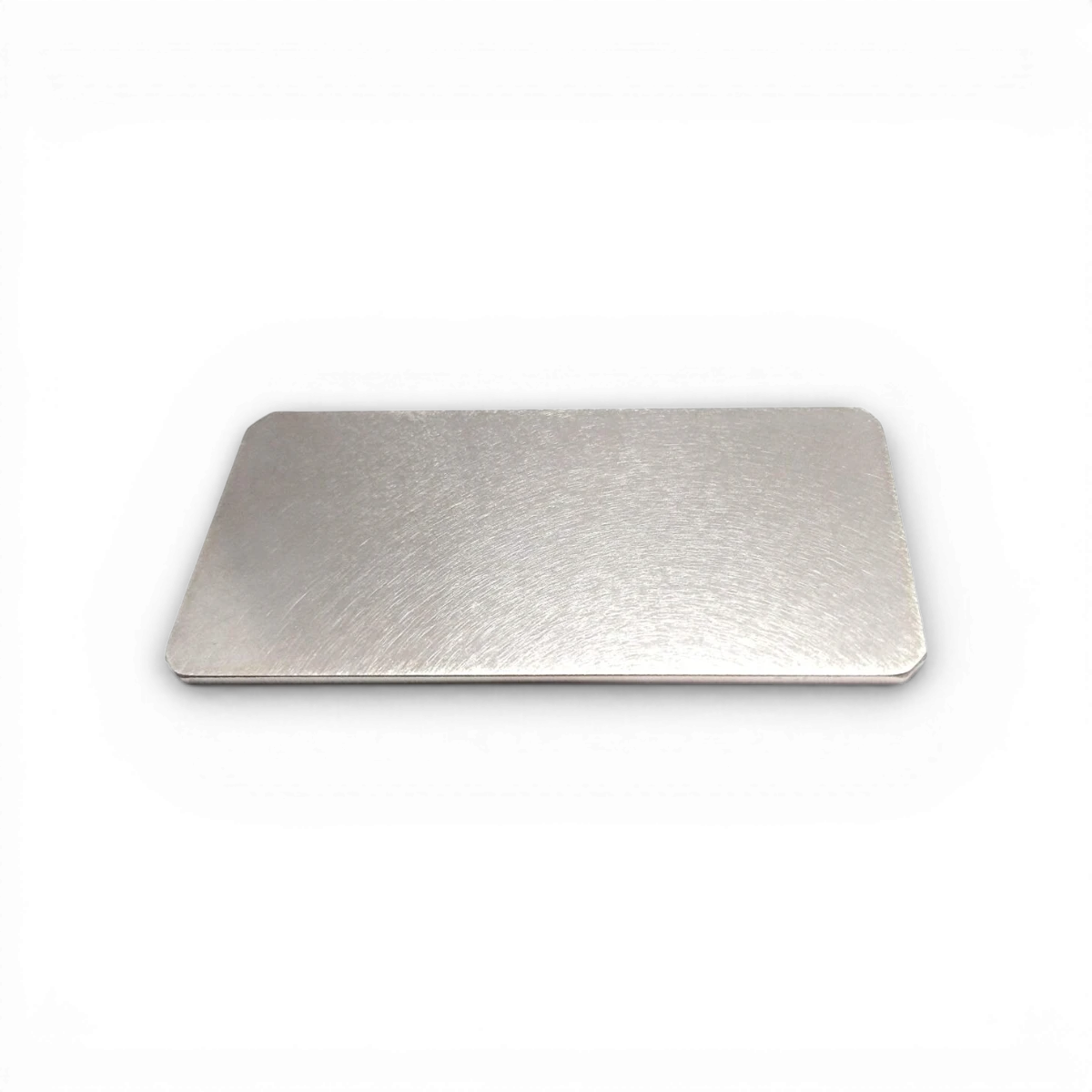 Plaque de lest pour batterie Shorty LiPo en inox 2 mm de Metal Garage, avec inscription gravée, fixation visible.