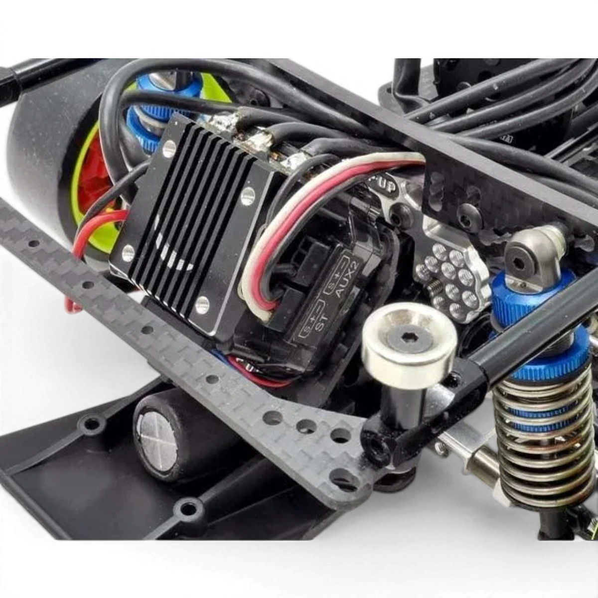 Plaque ESC en carbone avec supports Slash, compatible avec véhicules de course, de la marque Wrap-UP next.