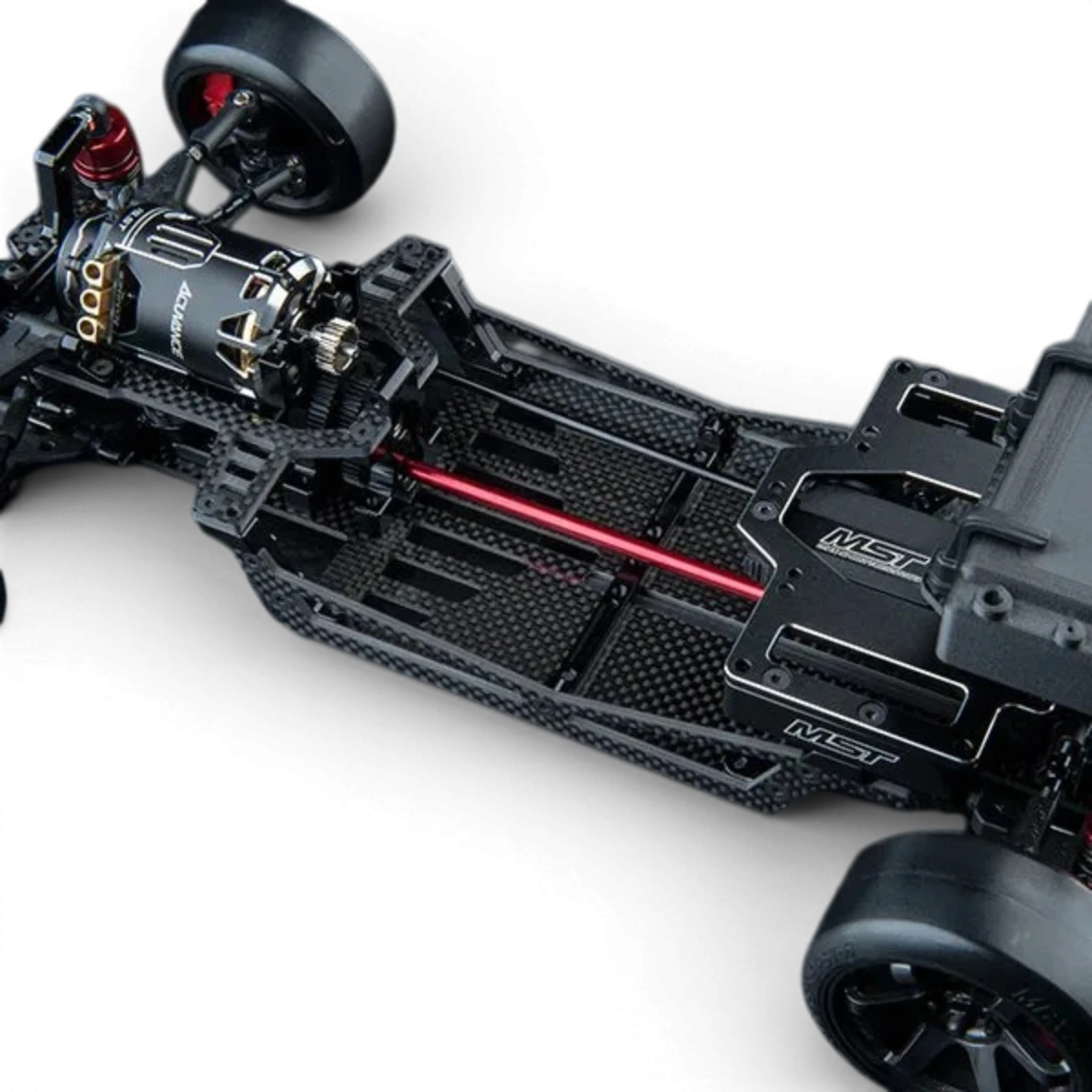 Platine inférieure en carbone pour FRX, pièce détachée de la marque Max Speed Technology, visible avec détails en fibre de carbone.