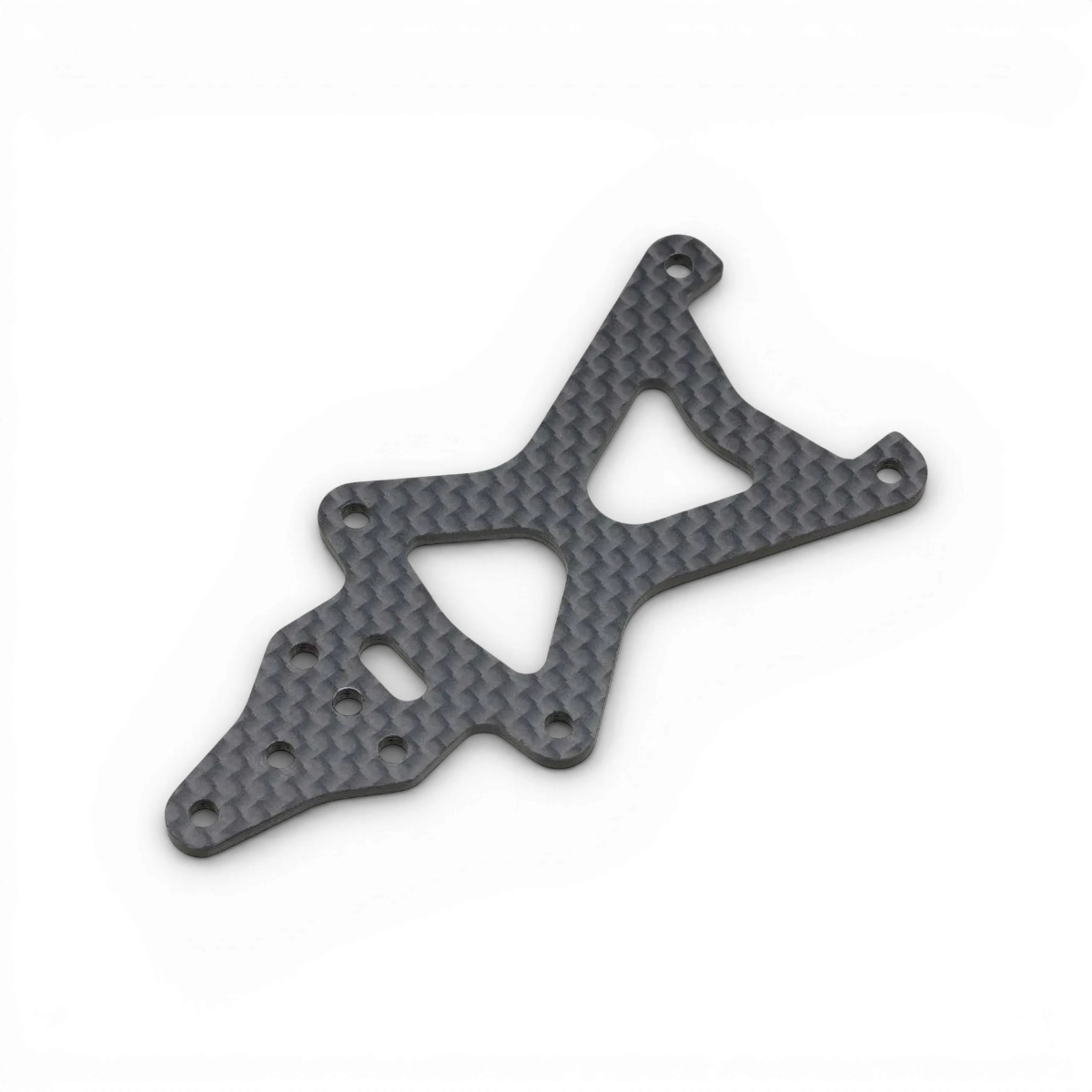 Platine supérieure MD1.0 LTS de Team Yokomo, pièce détachée pour voiture RC, vue de face avec détails de la pièce en métal.