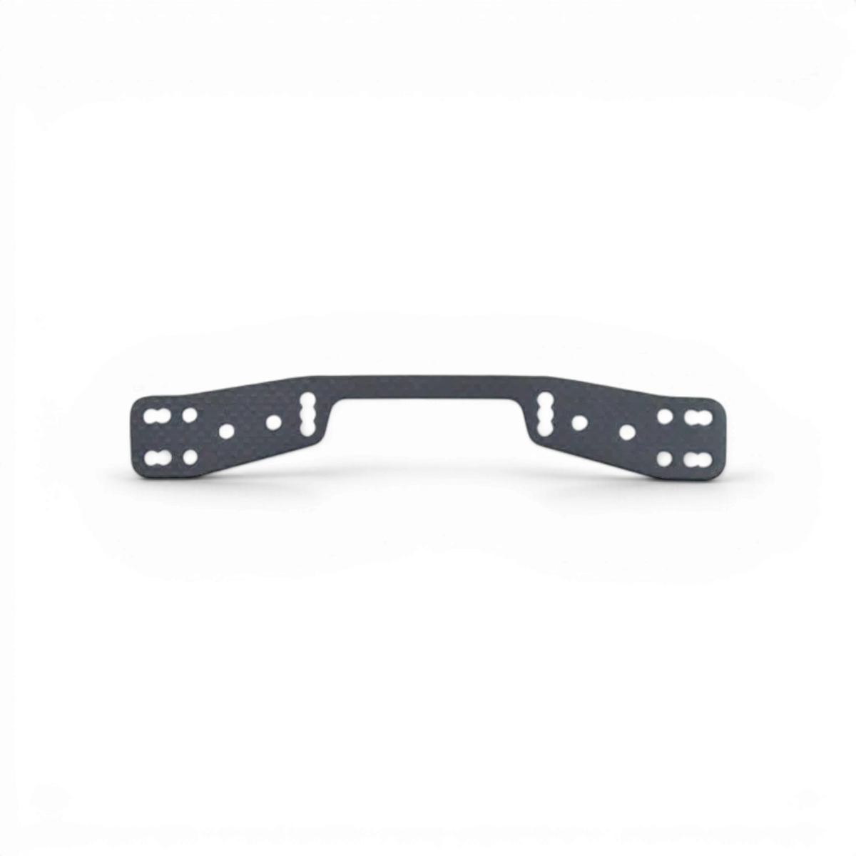 Platine support aimant en carbone pour pièces détachées Team Reve D, vue de dessus avec fixation et composants métalliques.