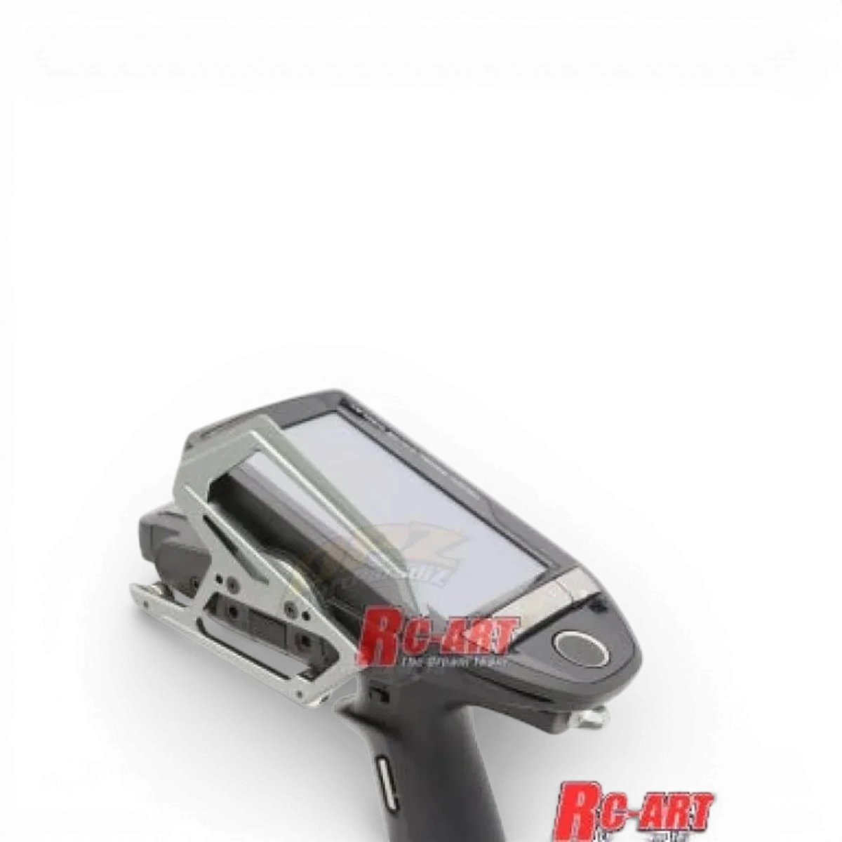 Poignée en aluminium grise de 7px pour personnalisation, conçue par Rc Art, visible sur une surface.