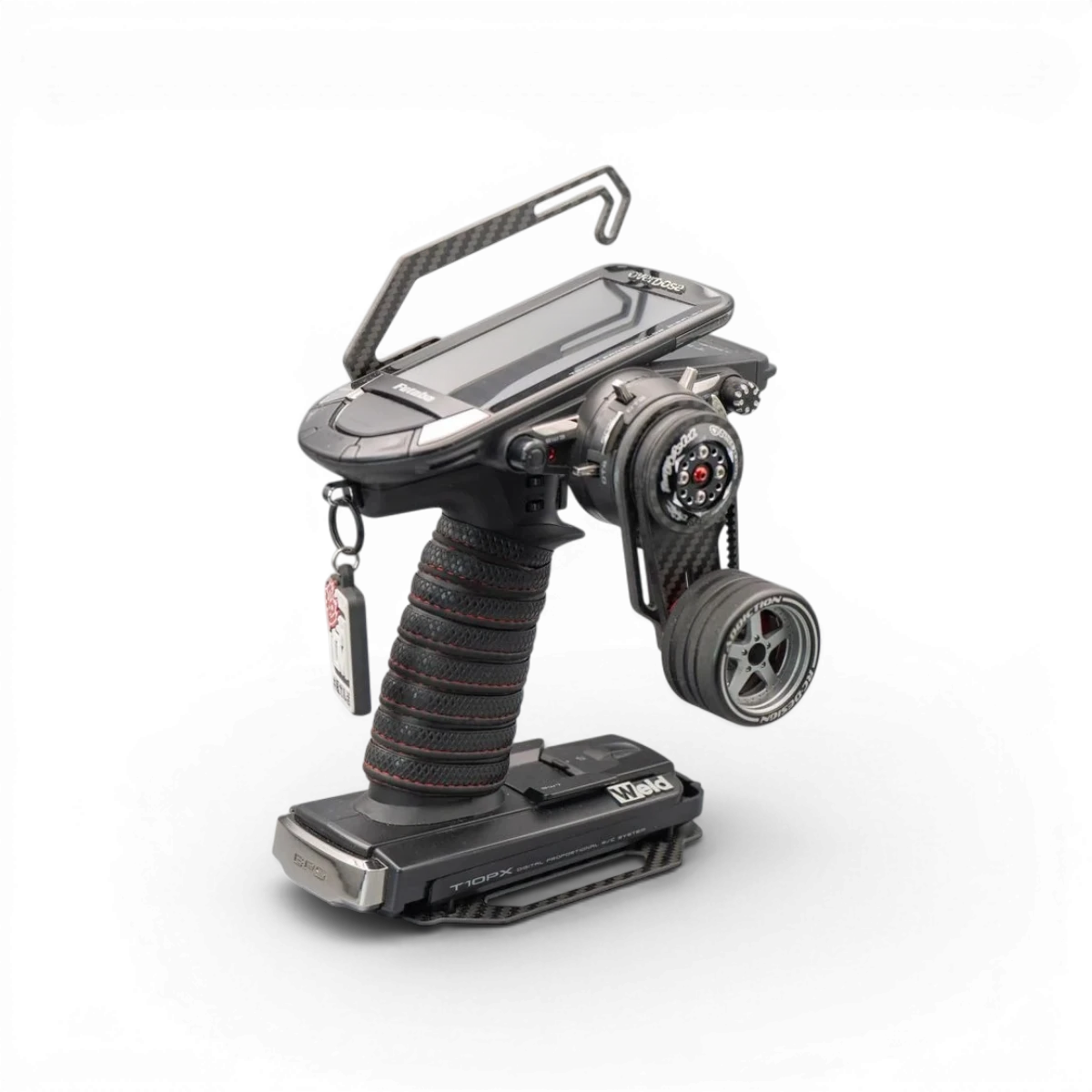 Poignée supérieure KaizenRC pour Futaba 10PX, accessoire de contrôle radio avec design ergonomique.