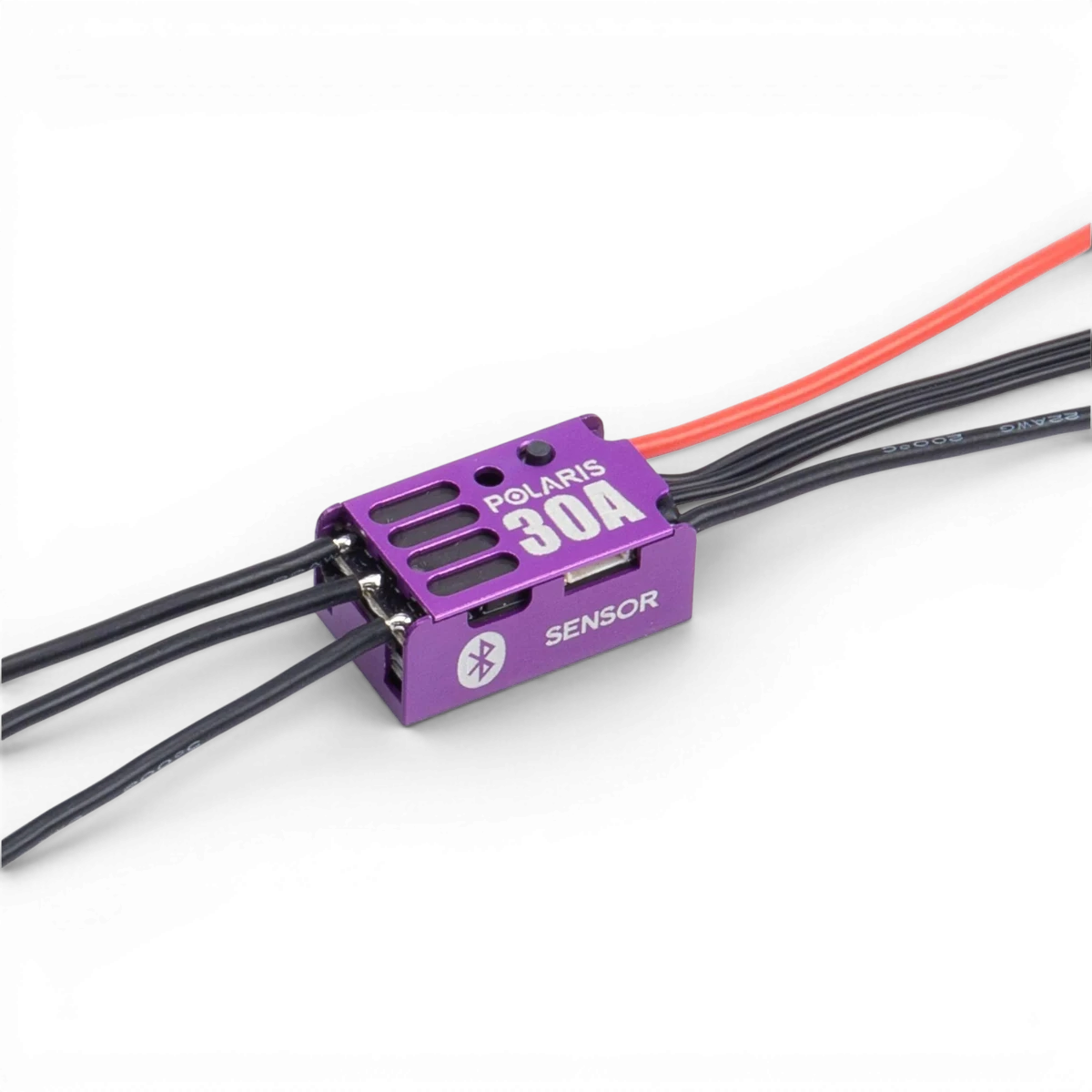 ESC Polaris DR-30A sensore, électronique de marque omg avec connecteurs noirs, conçu pour la modulation de vitesse.