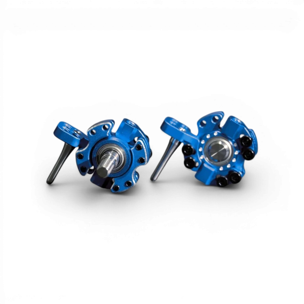 Porte-fusées avant en aluminium pour voiture de course RhinoRacing, pièce légère et résistante.
