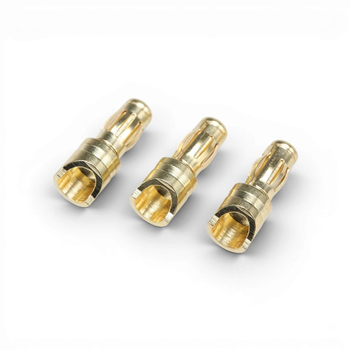 Prise mâle 3.5mm pour moteur électronique Team Yokomo, connecteur pour drone ou voiture RC, en détail.