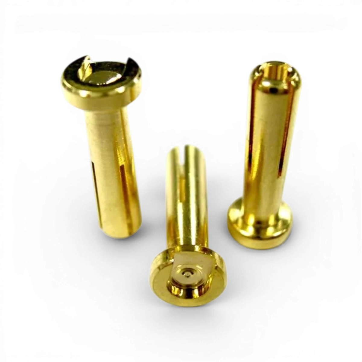 Prises PK 4mm mâles pour électronique de marque Acuvance, connecteurs électriques avec fiche mâle.