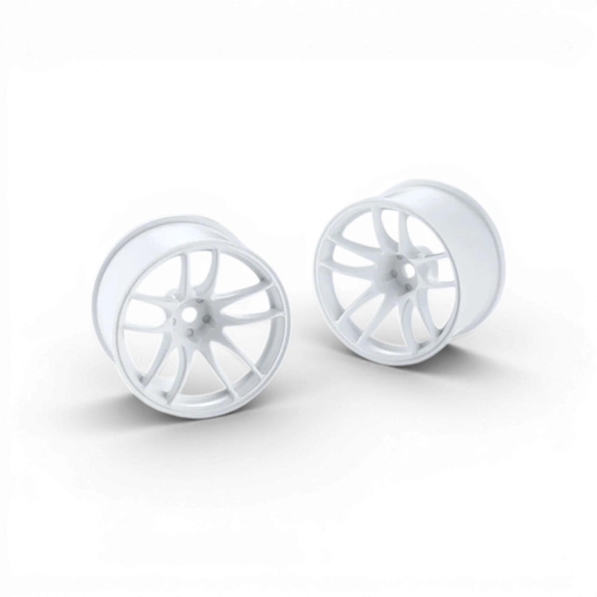 Roues Overdose R-SPEC WORK EMOTION CR Kiwami (OFF+9, blanches), 30mm, vue de face avec détails du design des jantes.