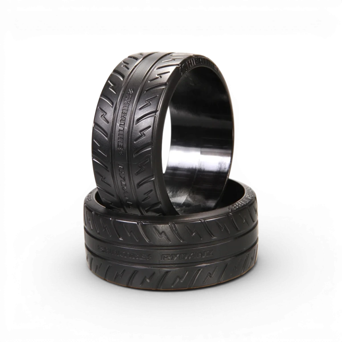 Deux roues SHIBATA R31 Shiba Tire 200D en HDPE pour applications industrielles, image montrant les roues en gros plan.