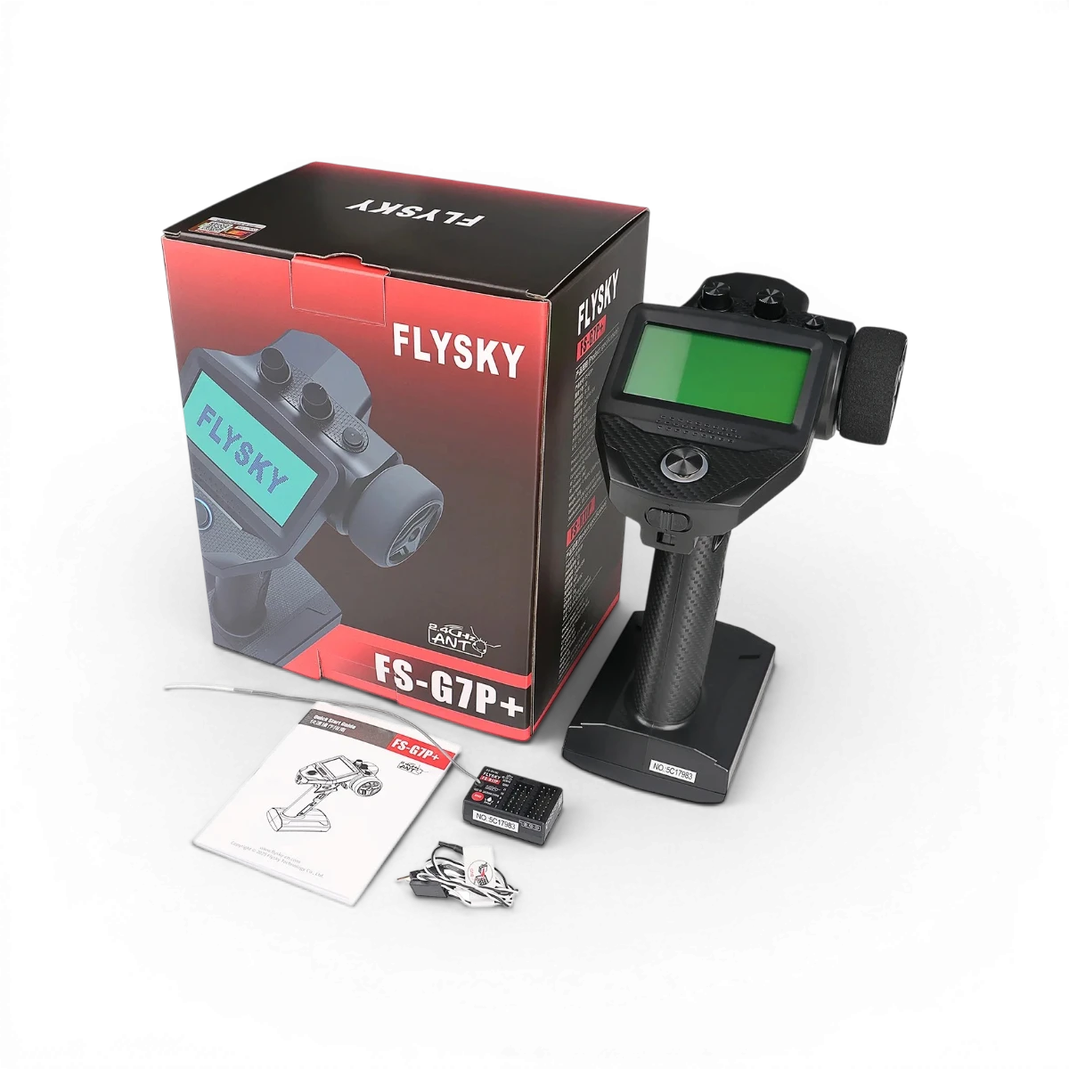 Radio Flysky FS-G7P+ 10 canaux avec récepteur pour télécommande électronique de drone ou voiture RC.
