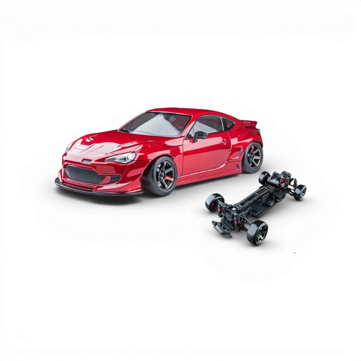 Voiture RC Drift Max Speed Technology RMX 4 RTR 86RB brushless sensored prête à rouler, vue de côté sur piste de drift.