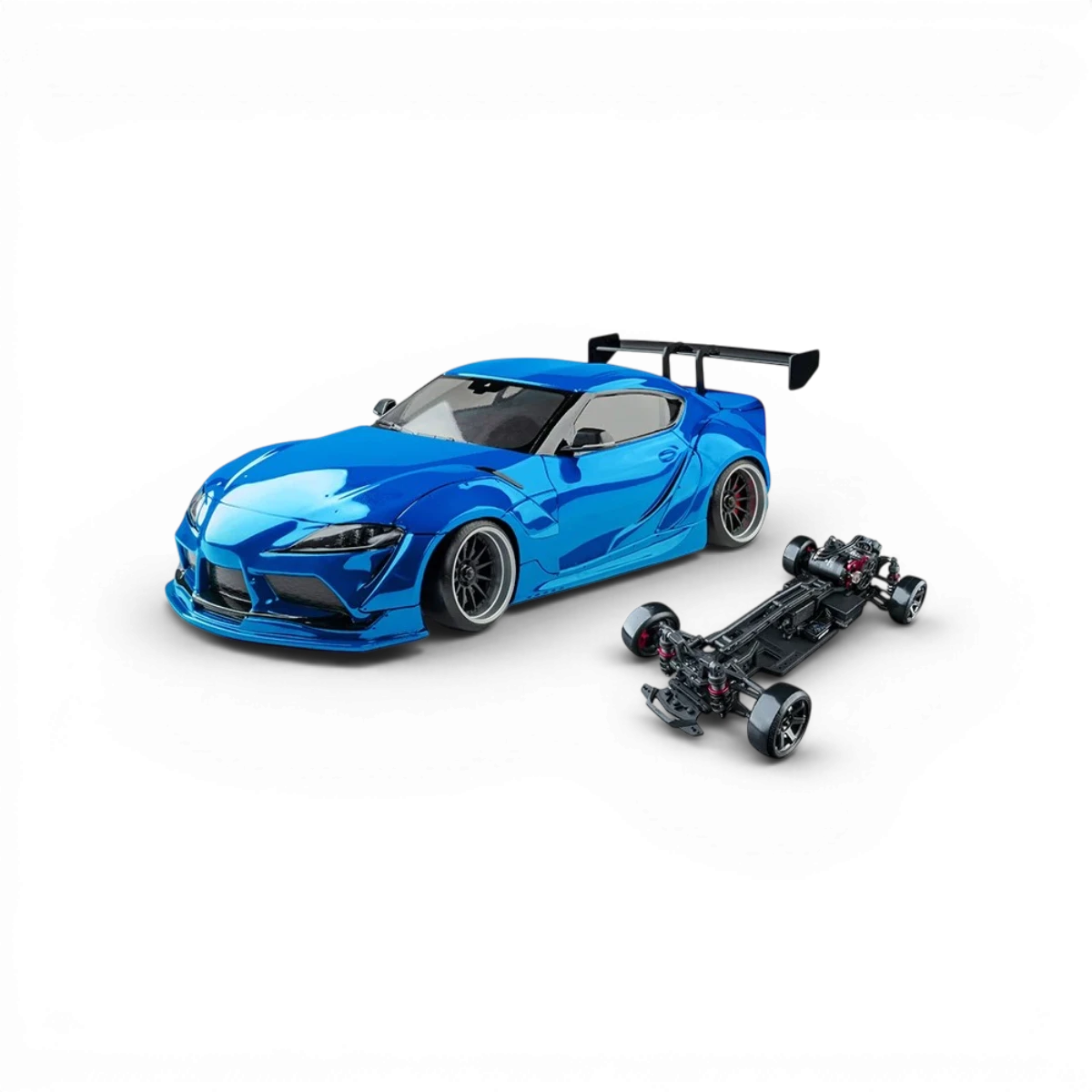 Voiture RC Drift Max Speed Technology RMX 4 RTR A90RB, brushless sensored, prête à rouler, vue de côté sur surface de drift.