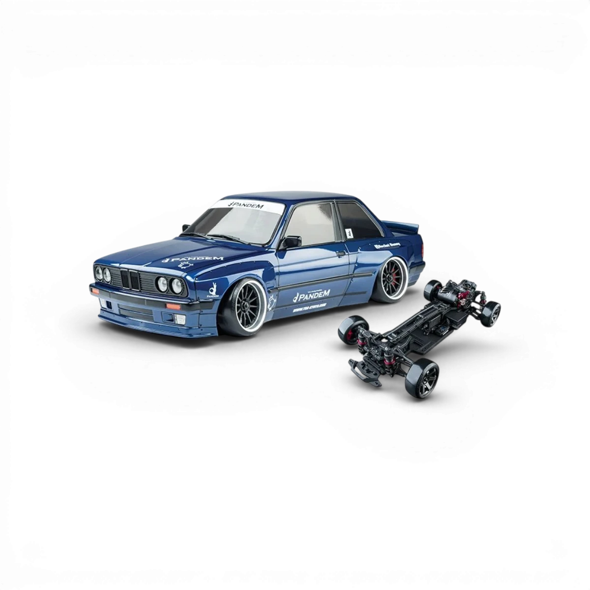 Voiture RC Drift Max Speed Technology RMX 4 RTR E30RB électrique brushless sensored prête à rouler, vue de côté.