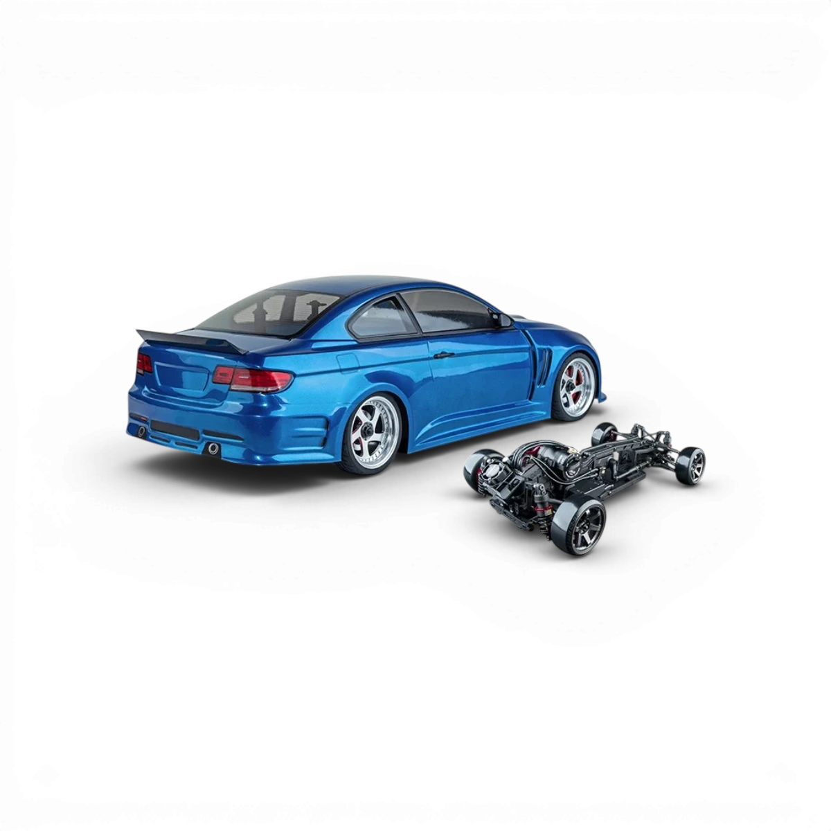 Voiture RC Drift Max Speed Technology RMX 4 RTR e92, brushless sensored, prête à rouler, vue de côté avec détails du design.