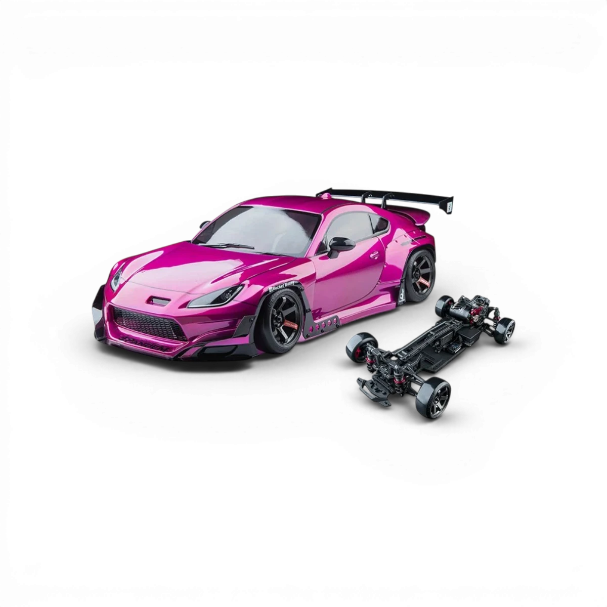 Voiture RC Drift Max Speed Technology RMX 4 RTR GR86RB, brushless sensored, prête à rouler, vue de côté sur fond neutre.
