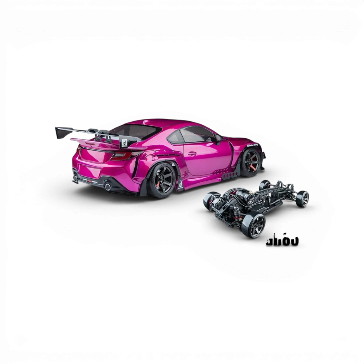 Voiture RC Drift Max Speed Technology RMX 4 RTR GR86RB, brushless sensored, prête à rouler, vue de côté sur un fond neutre.