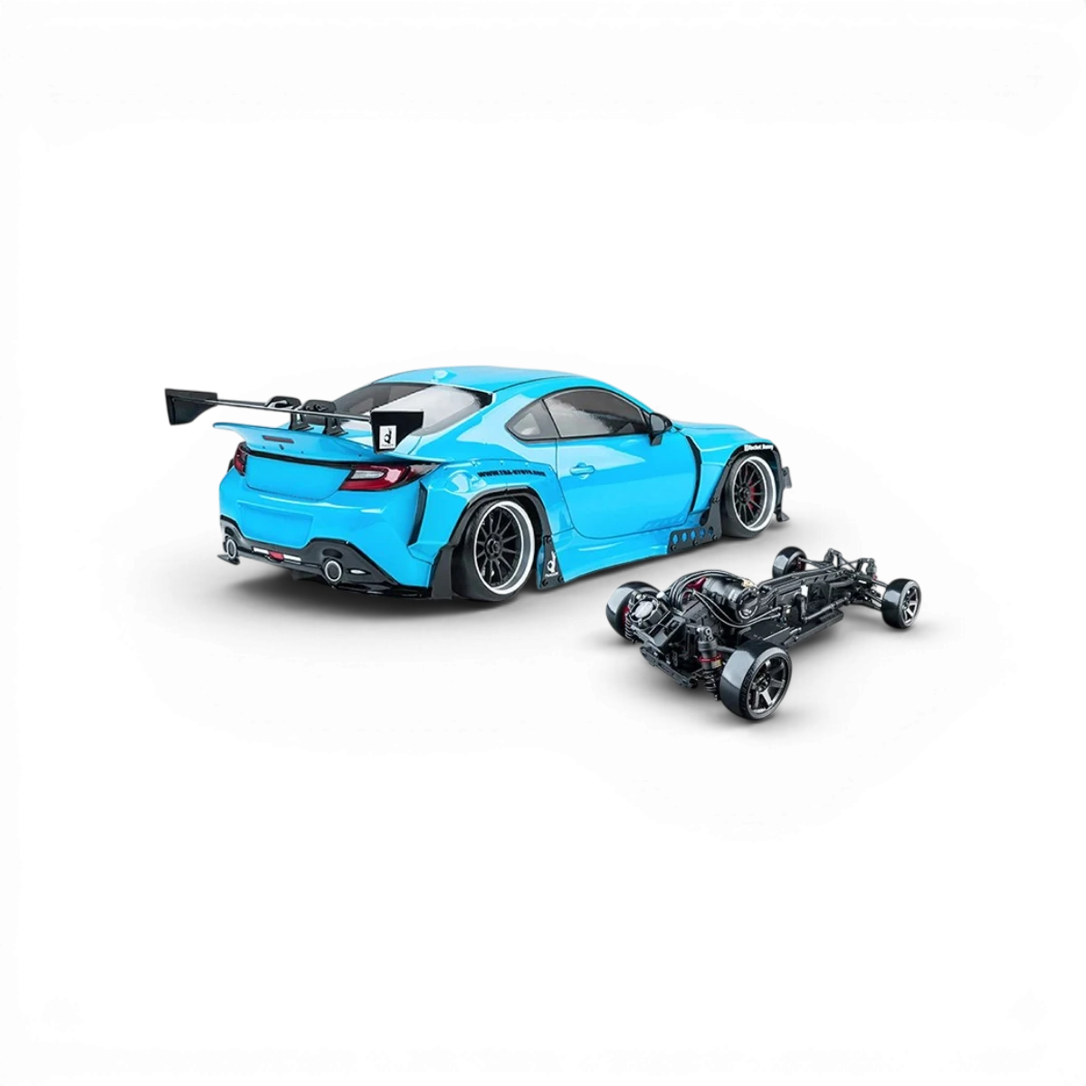 Voiture RC Drift Max Speed Technology RMX 4 RTR GR86RB brushless sensored prête à rouler, vue de côté sur fond blanc.