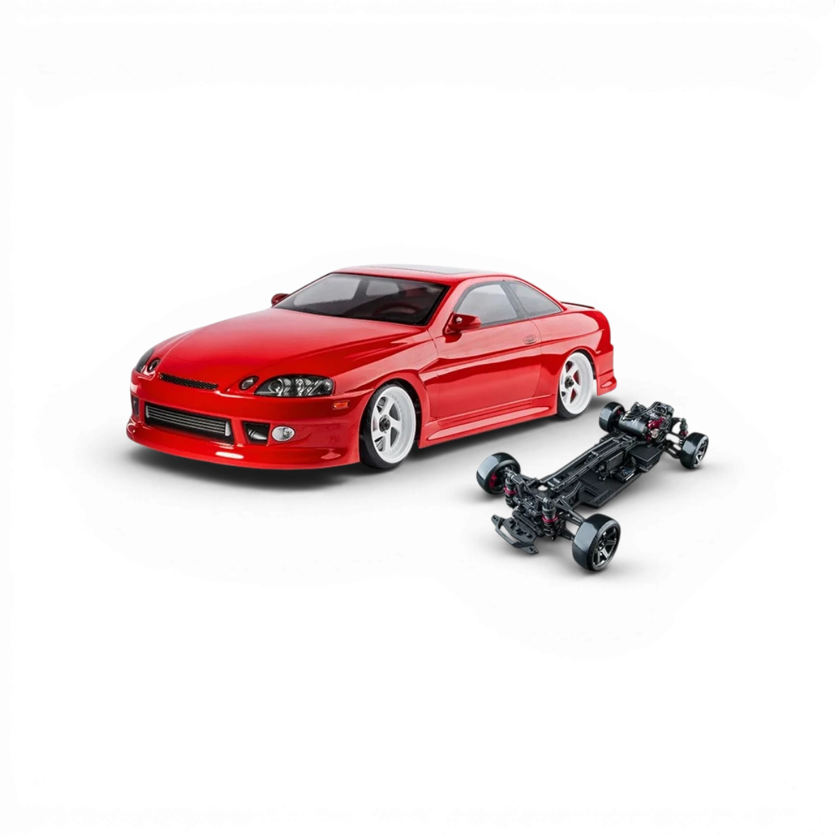 Voiture RC Drift Max Speed Technology RMX 4 RTR JZ3, brushless sensored, prête à rouler, vue de côté avec pneus et carrosserie.