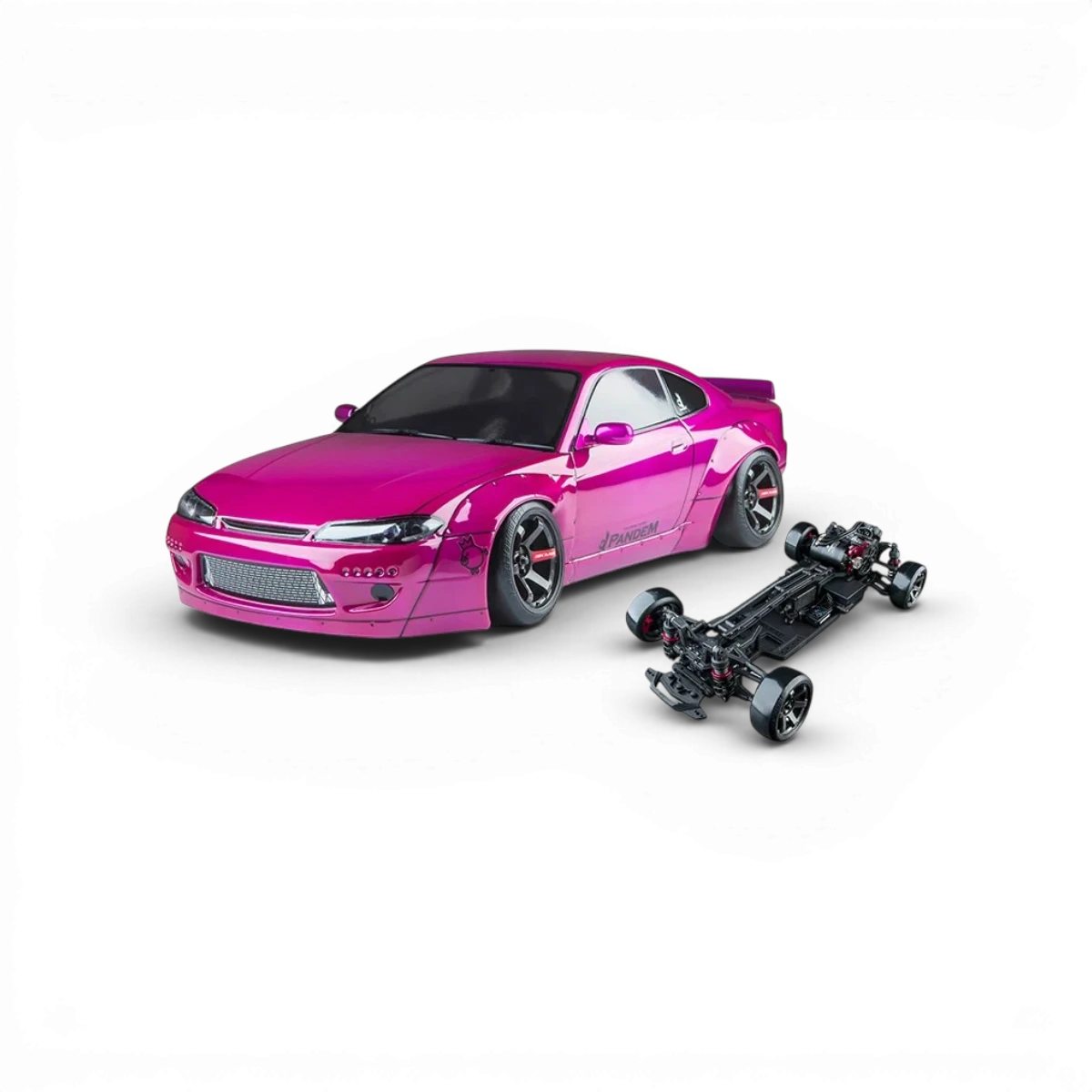 Voiture RC Drift Max Speed Technology RMX 4 RTR S15RB, brushless sensored, prête à rouler, vue de côté avec pneus et carrosserie détaillée.