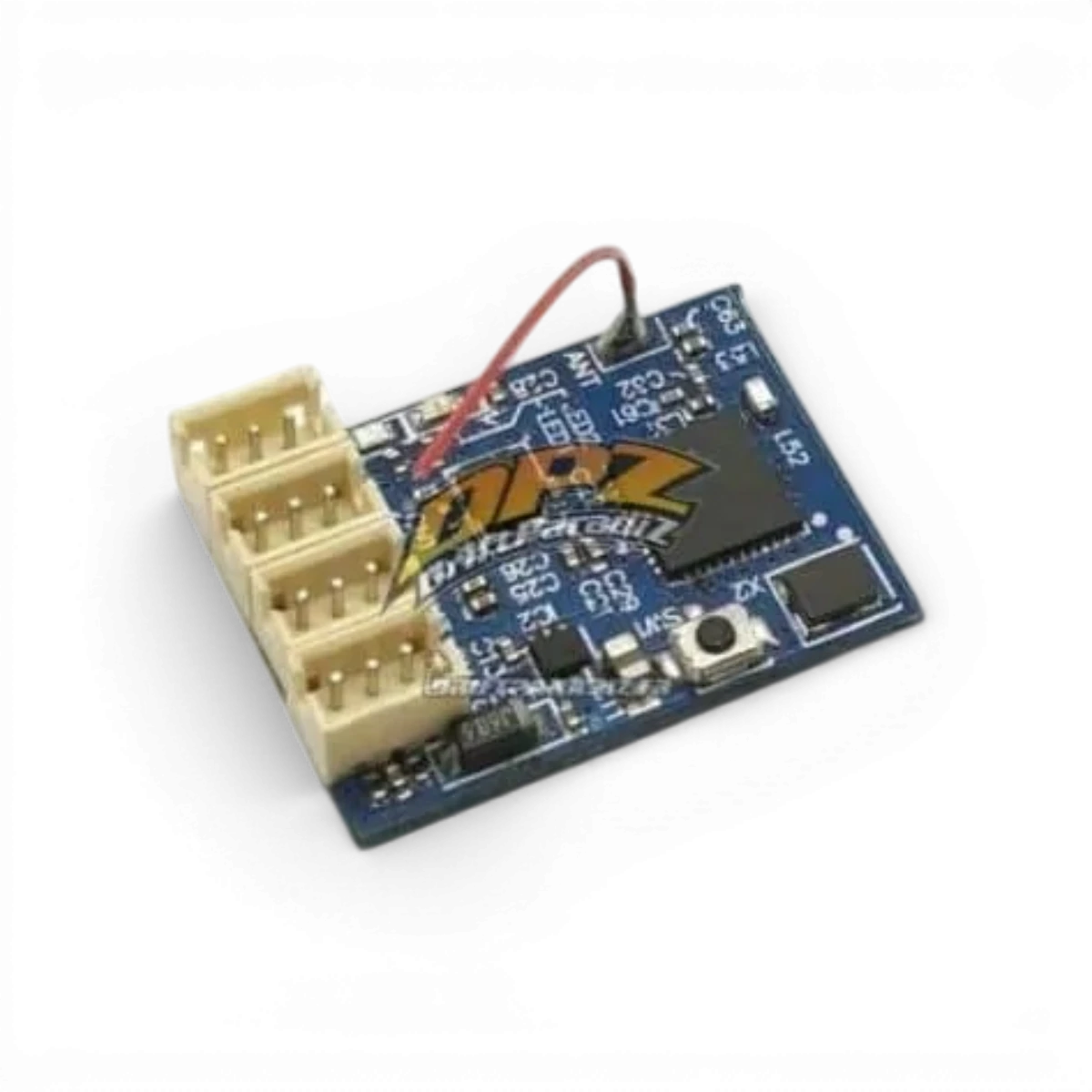 Récepteur compatible Sanwa FHSS micro 4 canaux de la marque Atomic RC Mini, électronique pour radiocommande.