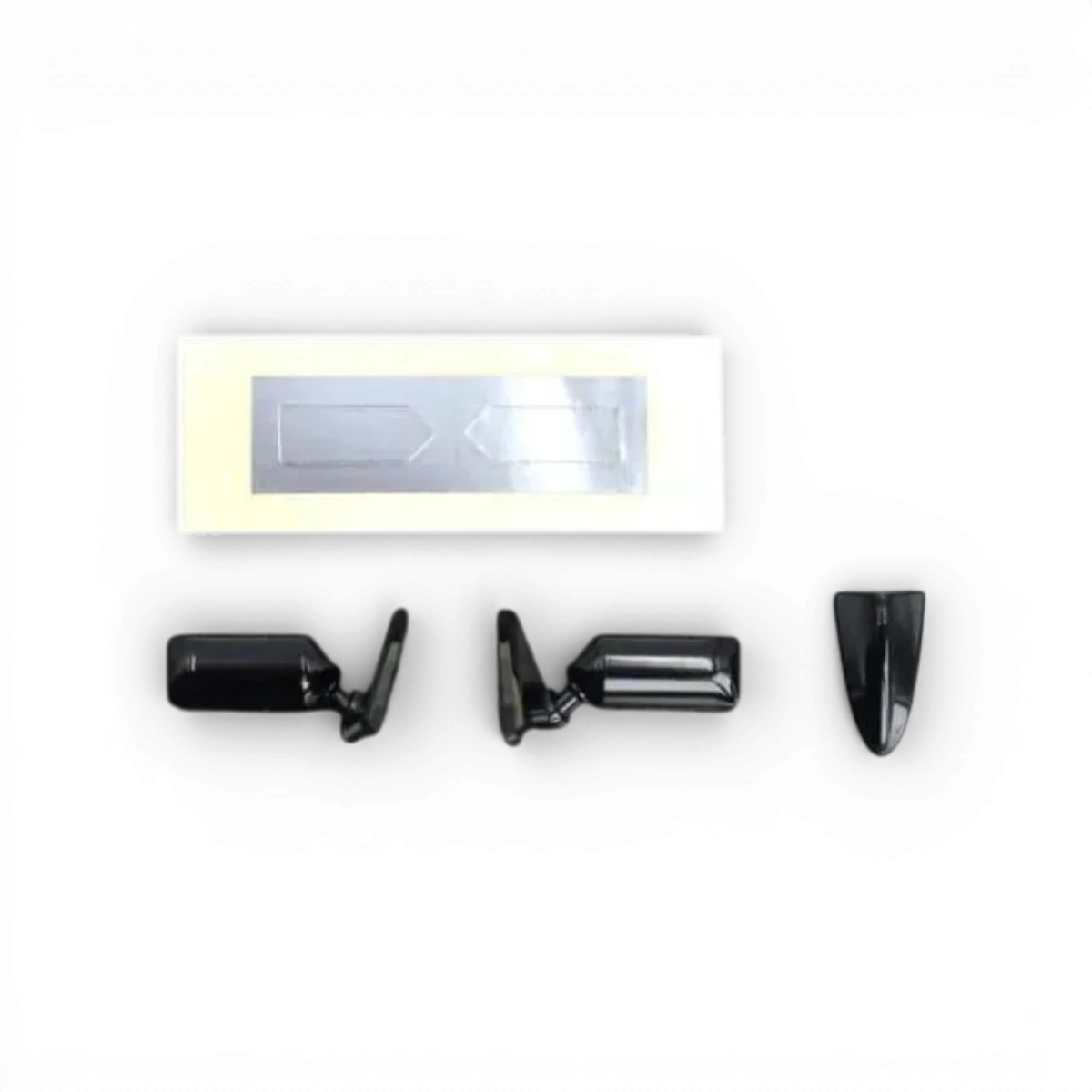 Rétroviseurs FLEX GT Type A noirs de Team Reve D, design personnalisé pour moto, vue claire et élégante.