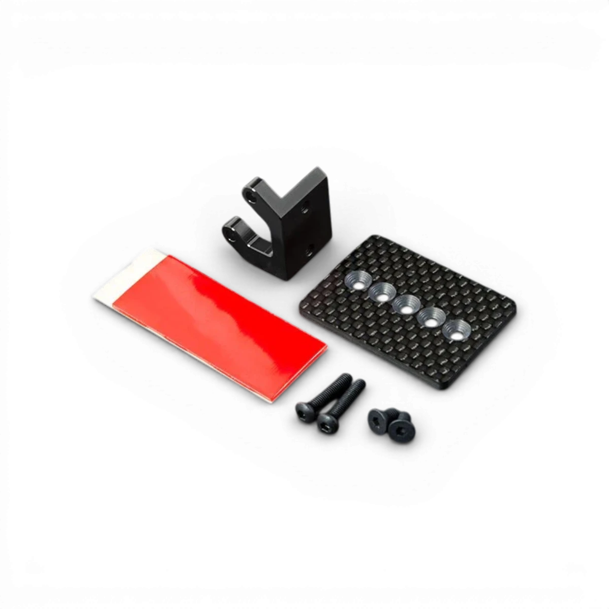 Support arrière ESC noir pour RC Max Speed Technology, pièce détachée robuste et durable pour voiture télécommandée.
