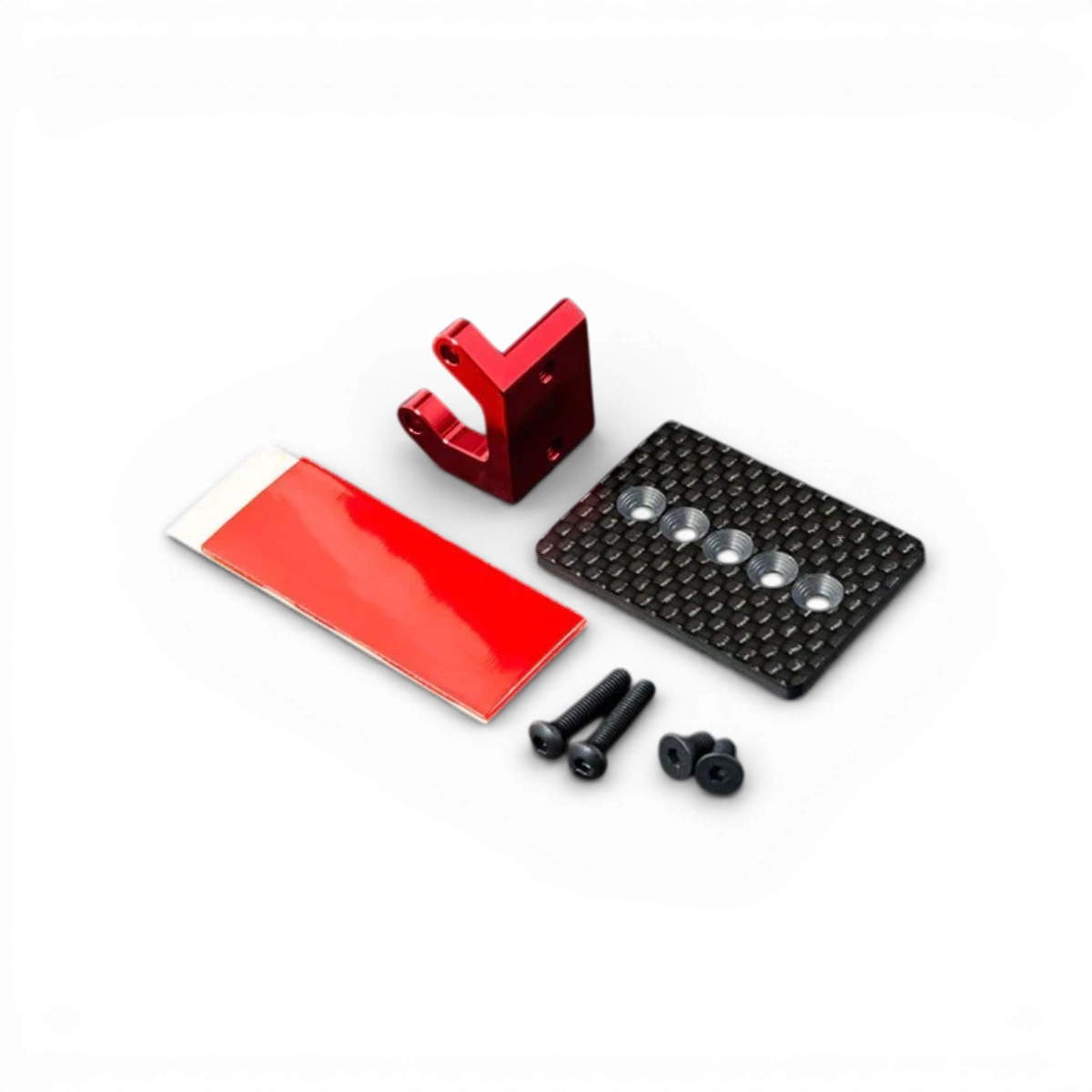Support arrière ESC rouge pour RC, pièce détachée Max Speed Technology, avec fixation solide et design compact.