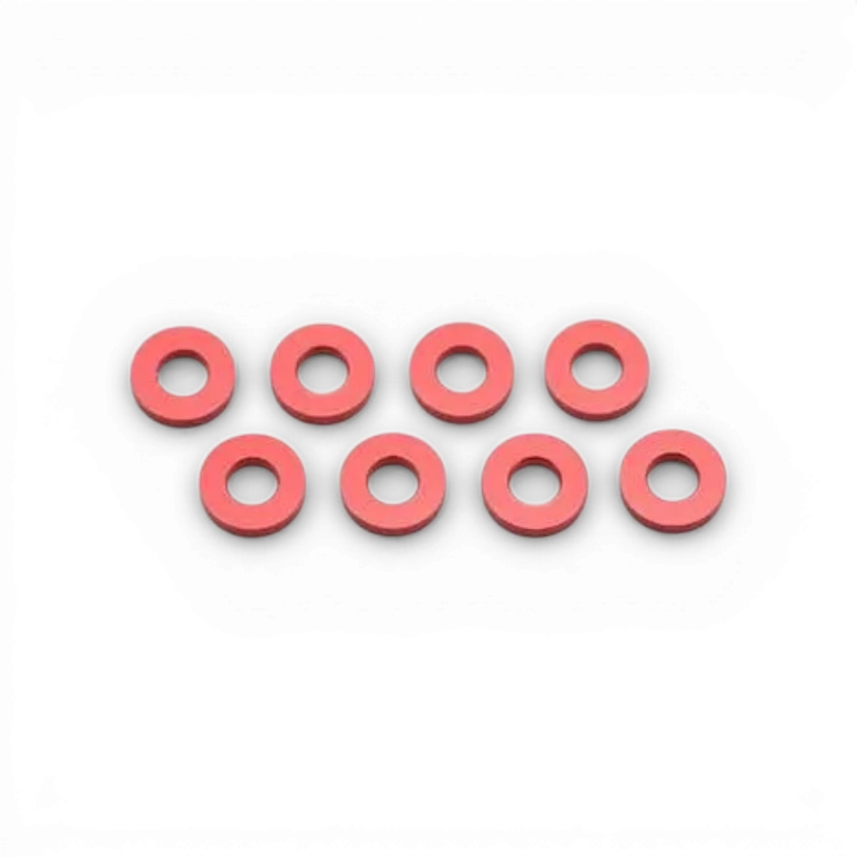 Rondelles rouges de 2,5x5x1 cm pour pièces détachées, marque Team Yokomo, utilisées en modélisme et drift.