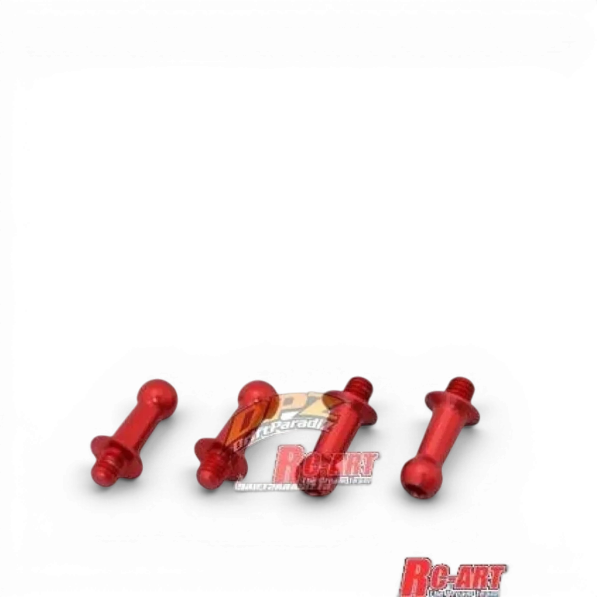 Rotules Duralium rouges de 4,3 mm pour pièces détachées, modèle L8 mm x M3, de la marque World Pro.