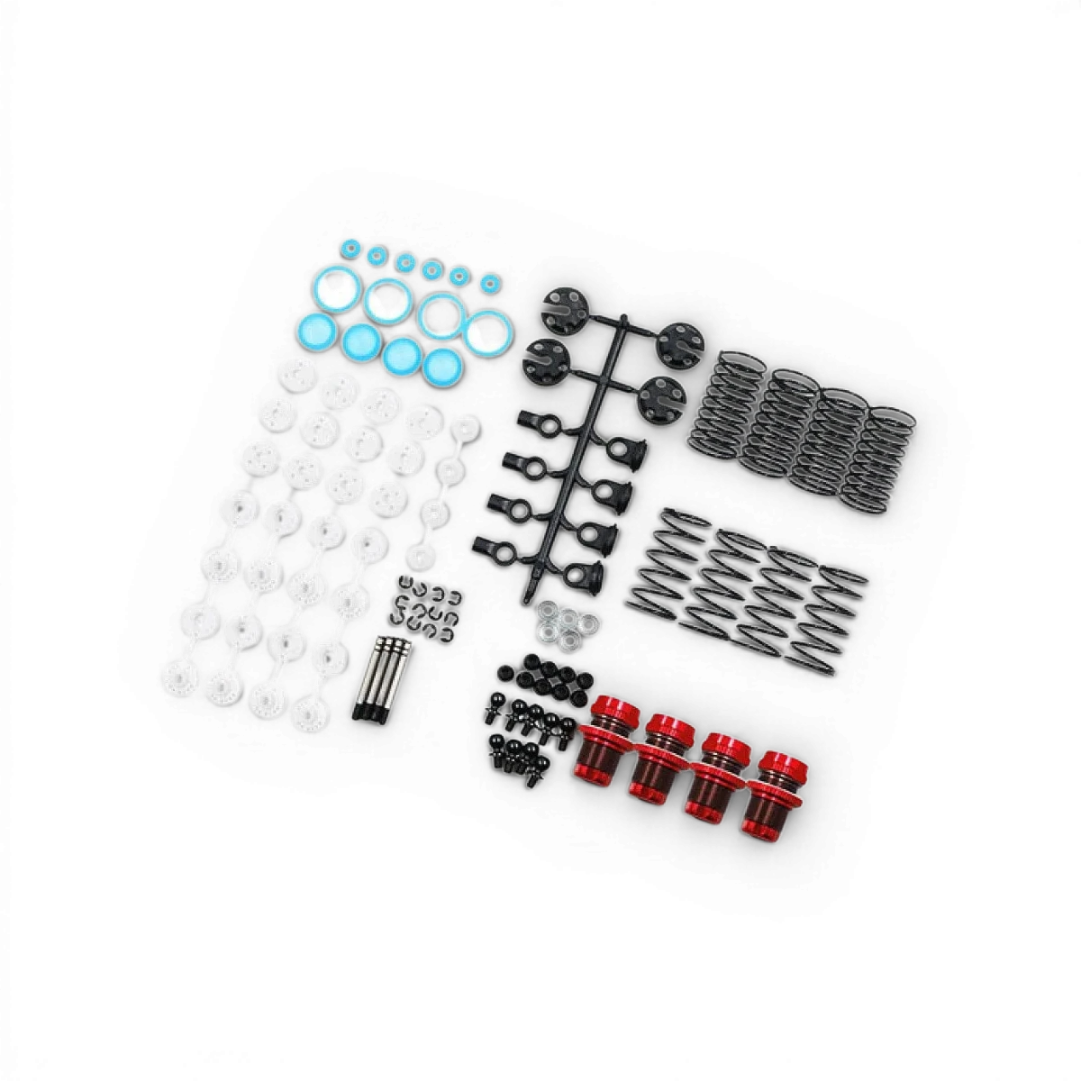 Amortisseurs DRIFT QUTUS Slider 55mm rouges de la marque Yeah Racing, pièces détachées pour voitures de drift.
