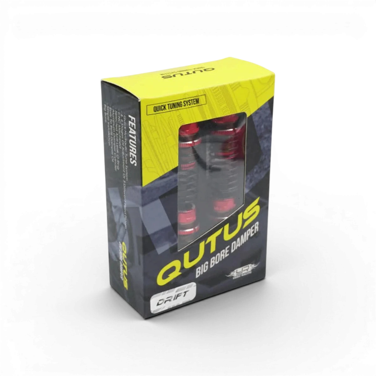 Amortisseurs rouges universels QUTUS Drift Slider 55mm de Yeah Racing pour voitures radiocommandées, pièces détachées.