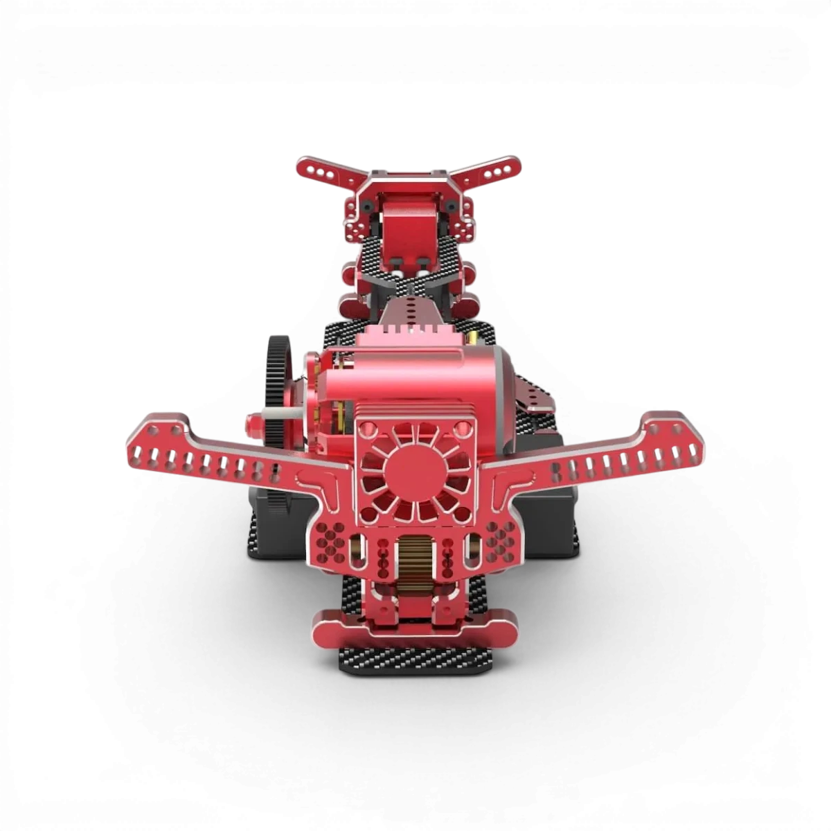 Rouge - Cage Différentiel/platine supérieure/tour amortisseurpour YD2 - Rhinomax - DriftParadiZ