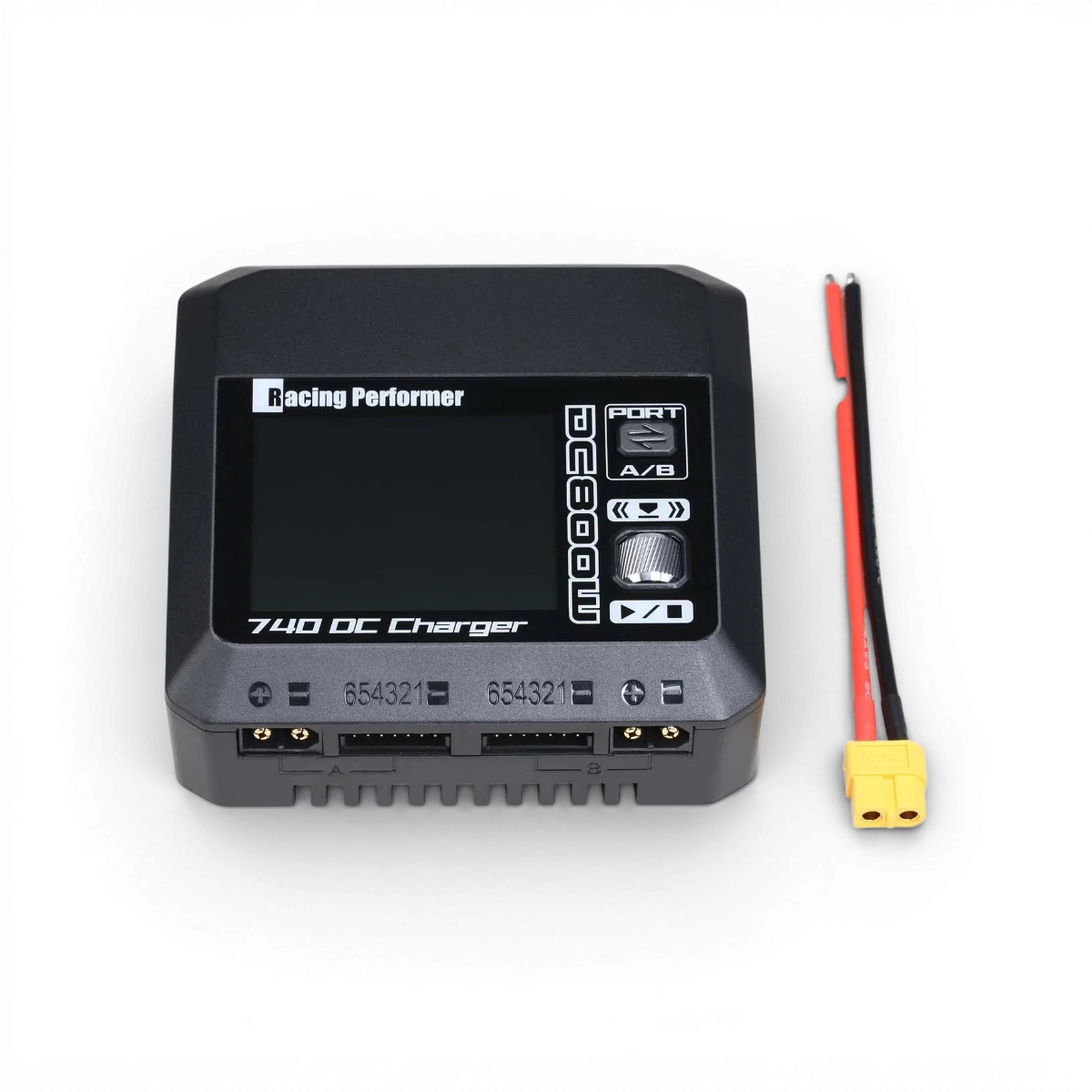 Chargeur/déchargeur DC Team Yokomo RP-740DC 2x400W, appareil électronique pour batteries avec puissance en parallèle.